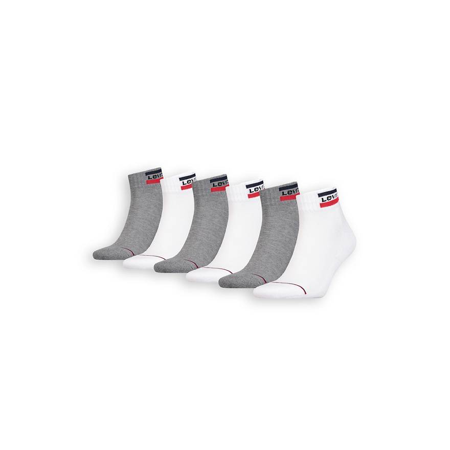 Calcetines de altura media con logotipo deportivo Levi's®: paquete de 6 1
