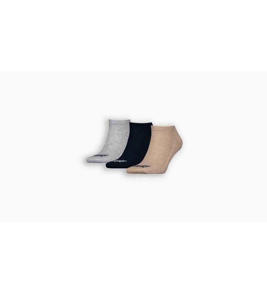 Levi's® Batwing Logo Mid Cut Socks - 3 Pack - Beige | Levi's® FR
