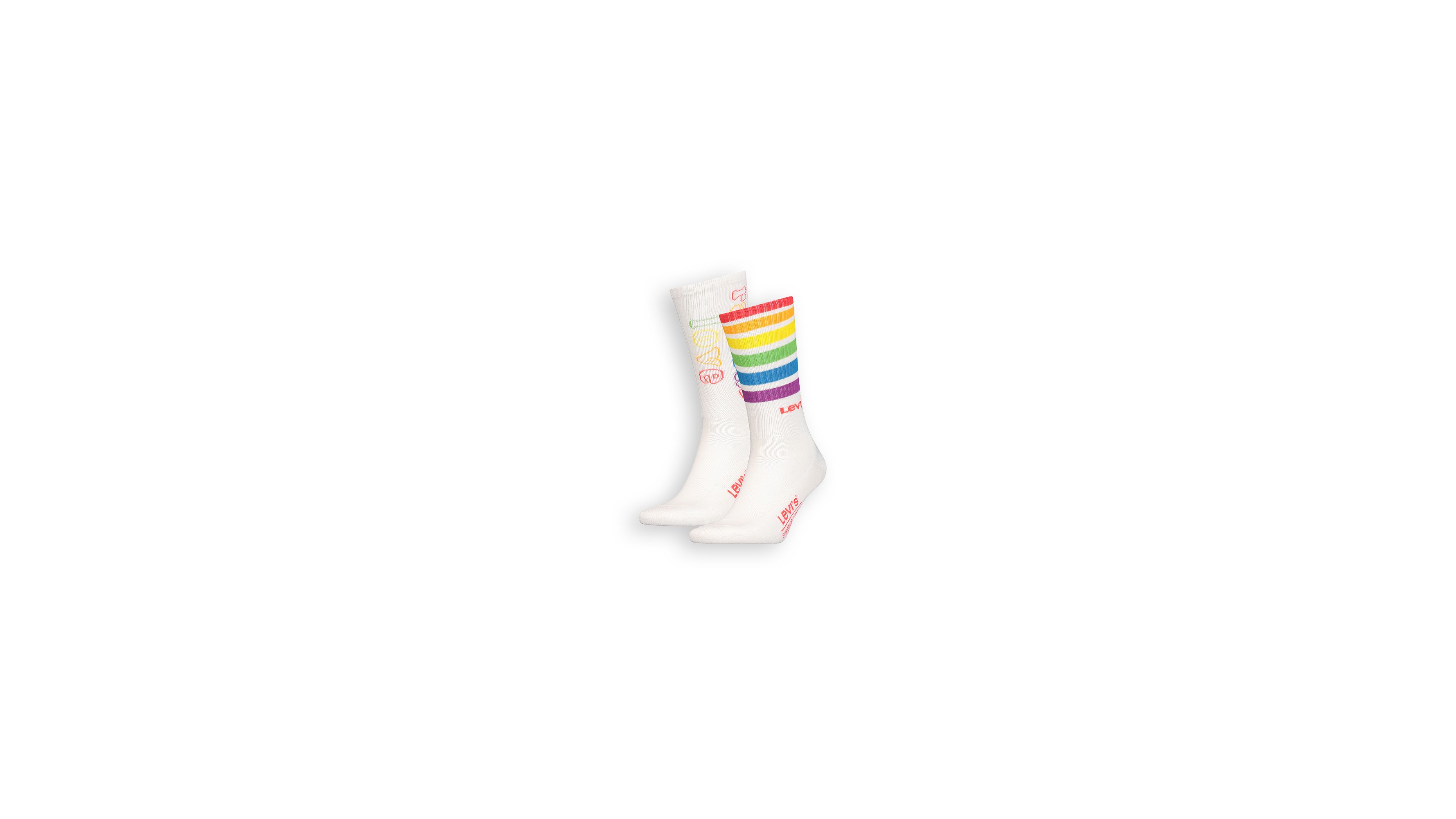 Calcetines altura media Levi's® Pride - paquete de 2 1