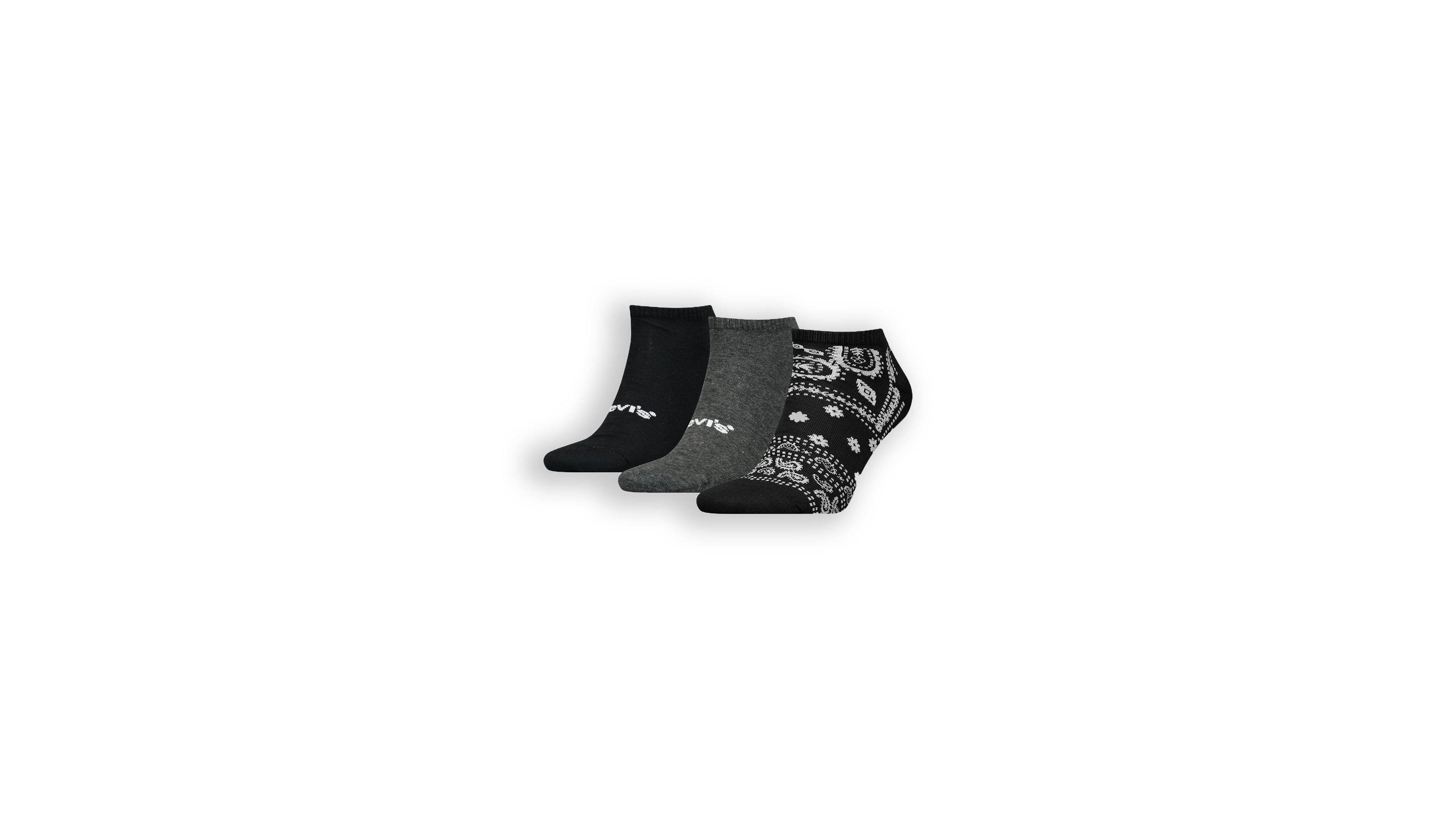 Calcetines bajos Levi's® Bandana Patch: paquete de 3 1