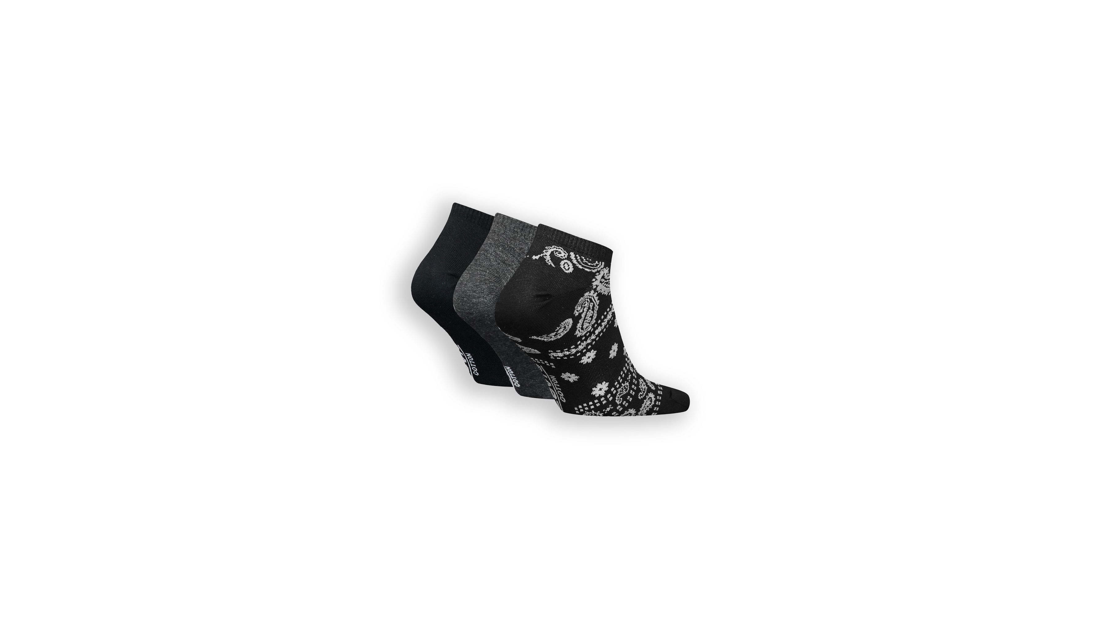 Calcetines bajos Levi's® Bandana Patch: paquete de 3 2