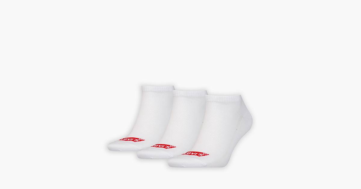 Levi's® Low Cut Batwing Logo Recycled Cotton Socks - 3 Pack - White ...