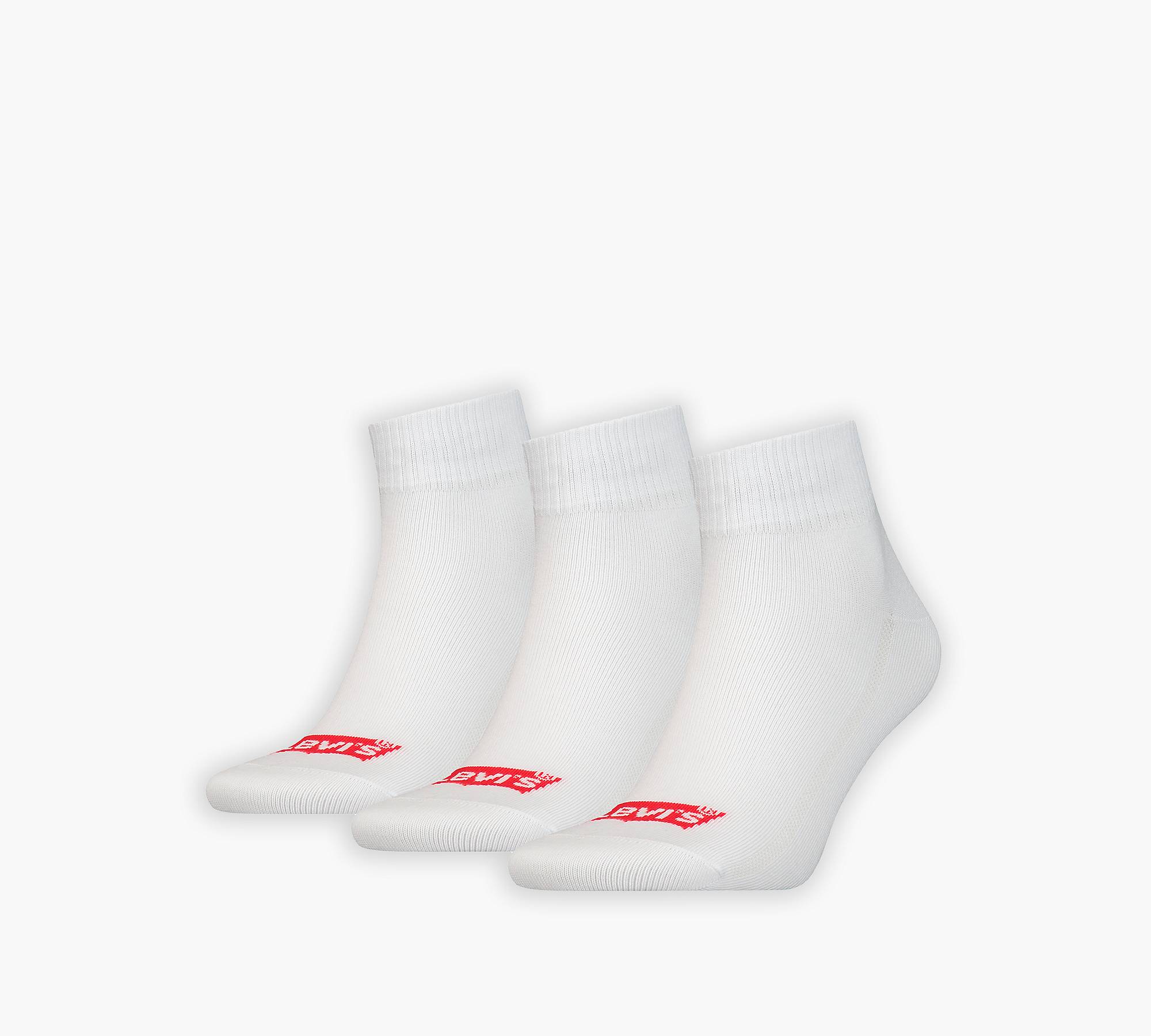 Calcetines de media altura Levi's® de algodón reciclado con el logo Batwing: paquete de 3 1