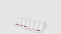 Levi's® Low Cut Batwing Logo Socks - 6 Pack — White - White 1