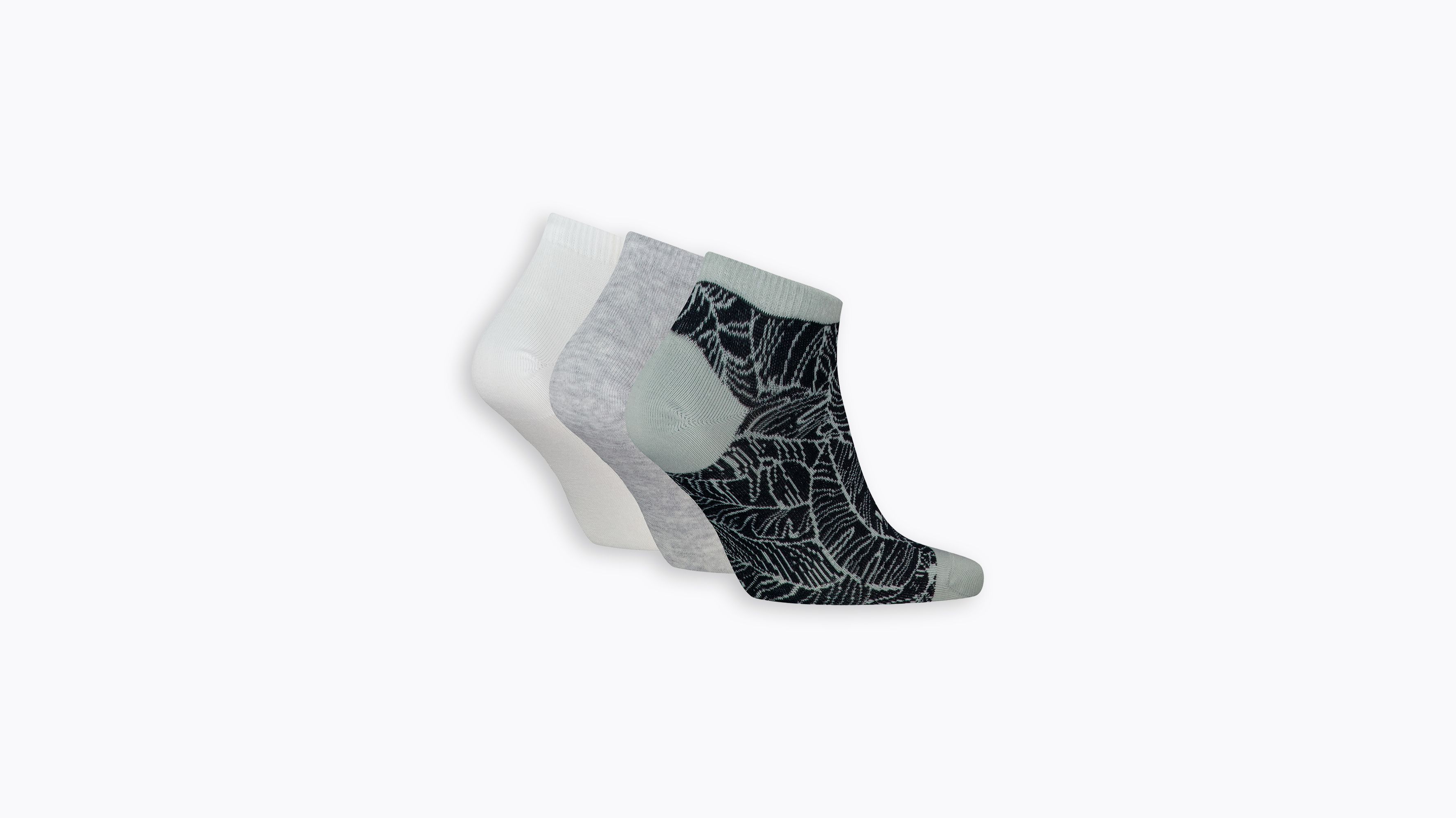 Calcetines de corte bajo Levi's® Leaf Stencil: paquete de 3 pares 2