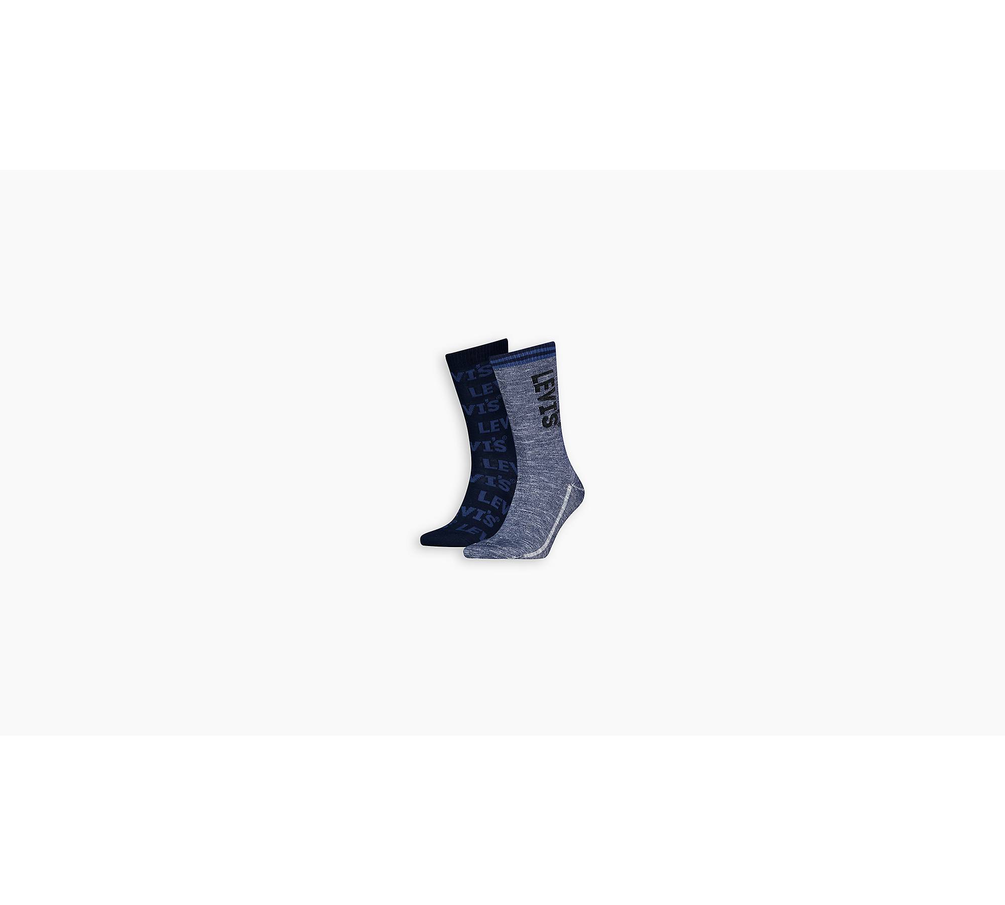Levi's® Regular Cut Sun Faded Logo Socks - 2 Pack 1