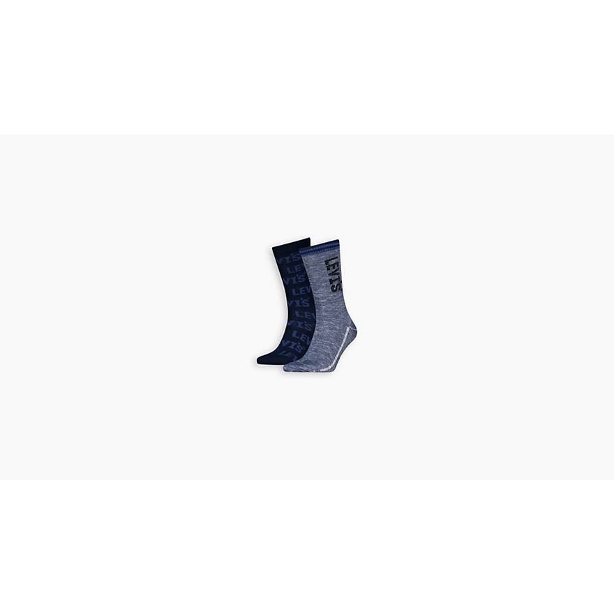 Levi's® Regular Cut Sun Faded Logo Socks - 2 Pack 1