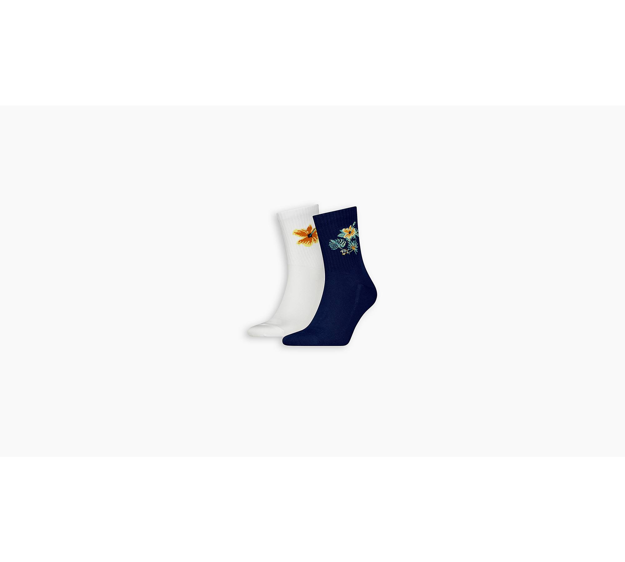 Levi's® korte sokken met bloemen - 2 paar 1