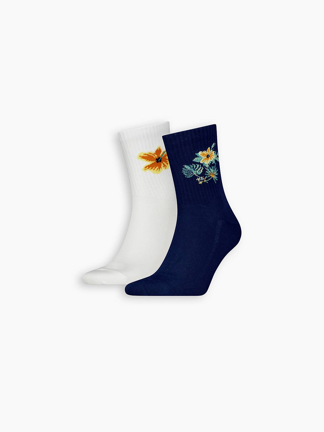 Levi's® Short Cut Placed Flower Socks - 2 Pack 1