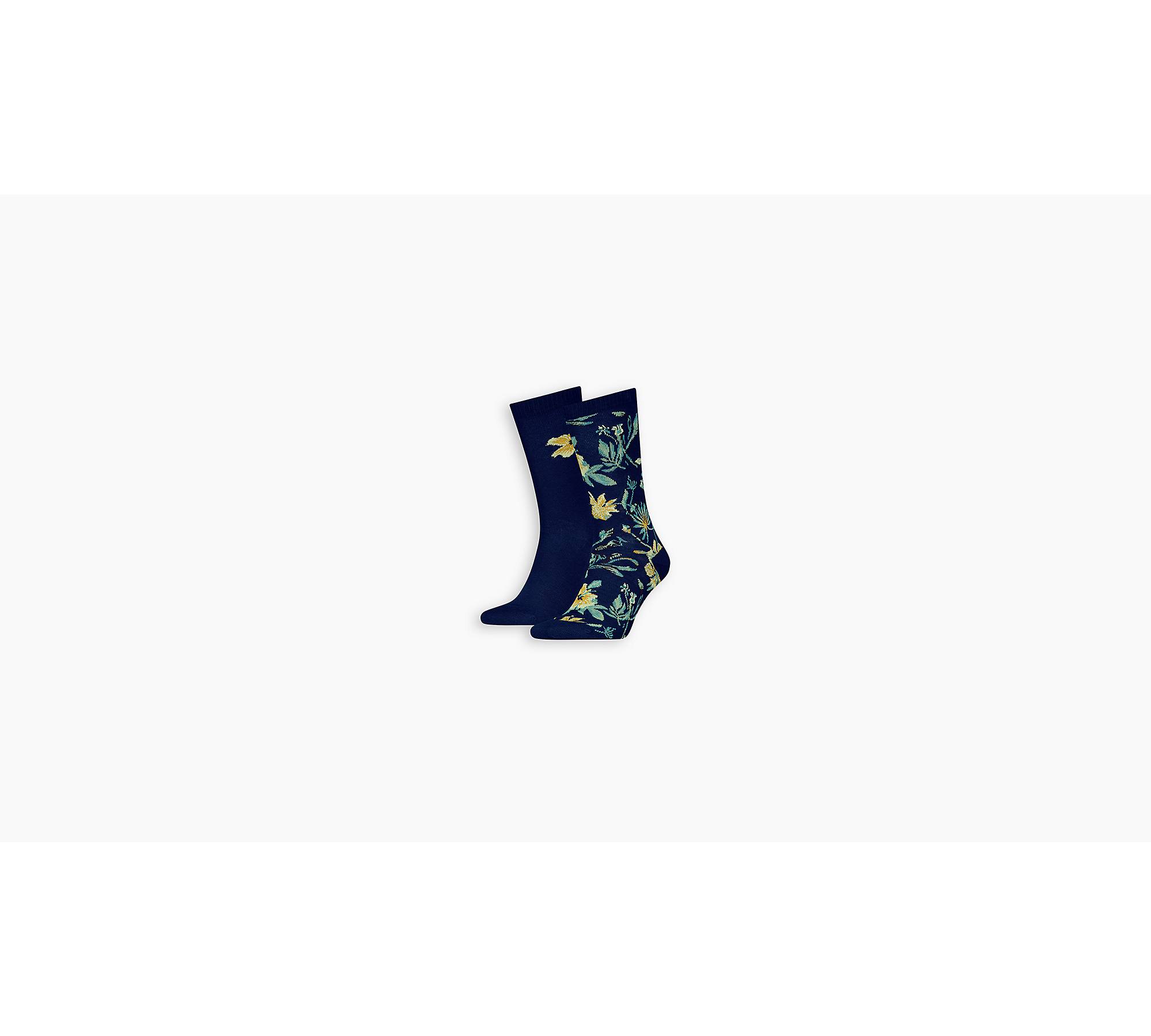 Levi's® Regular Cut Socken mit Blumenmotiv – 2er-Pack 1
