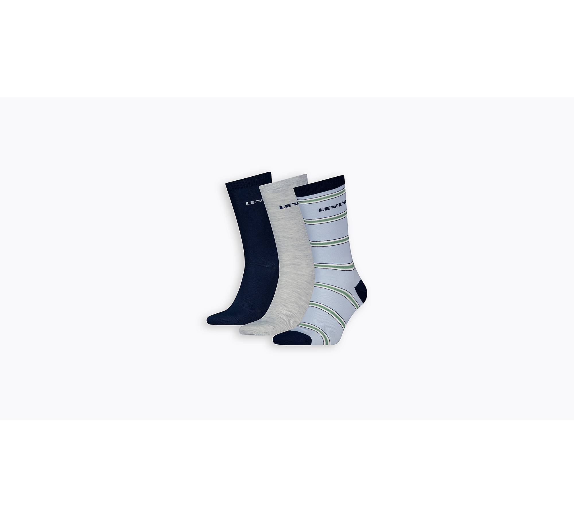 Levi's® Regular Cut Off Trail Stripe Socks - 3 Pack 1