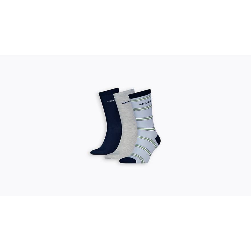 Levi's® Regular Cut Off Trail Stripe Socks - 3 Pack 1