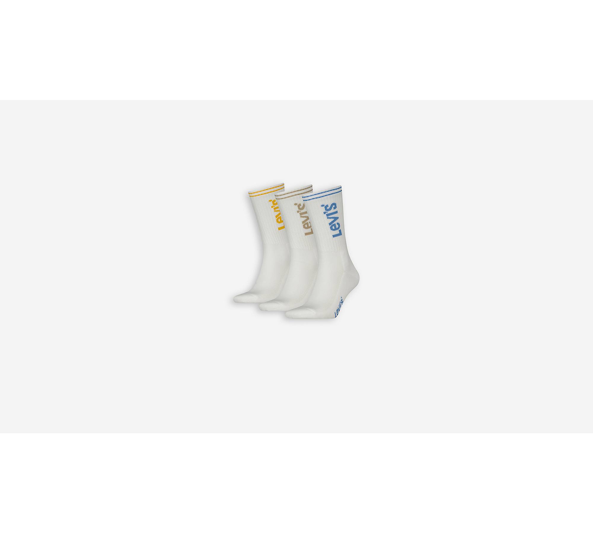 Levi's® Regular Cut Sports Logo Socks - 3 Pack 1