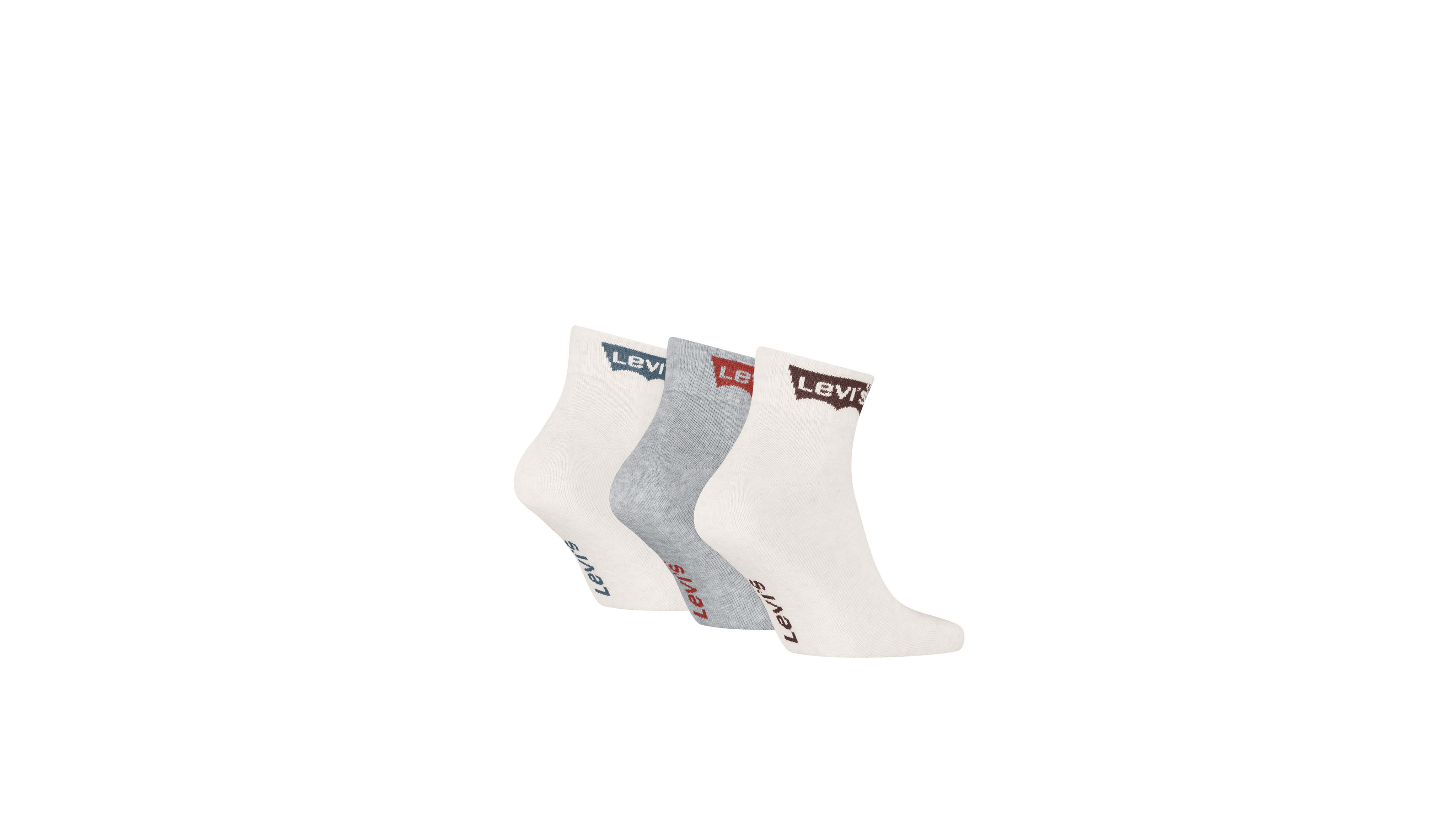 Levi's® Mid Cut Batwing Logo Socks - 3 Pack 2