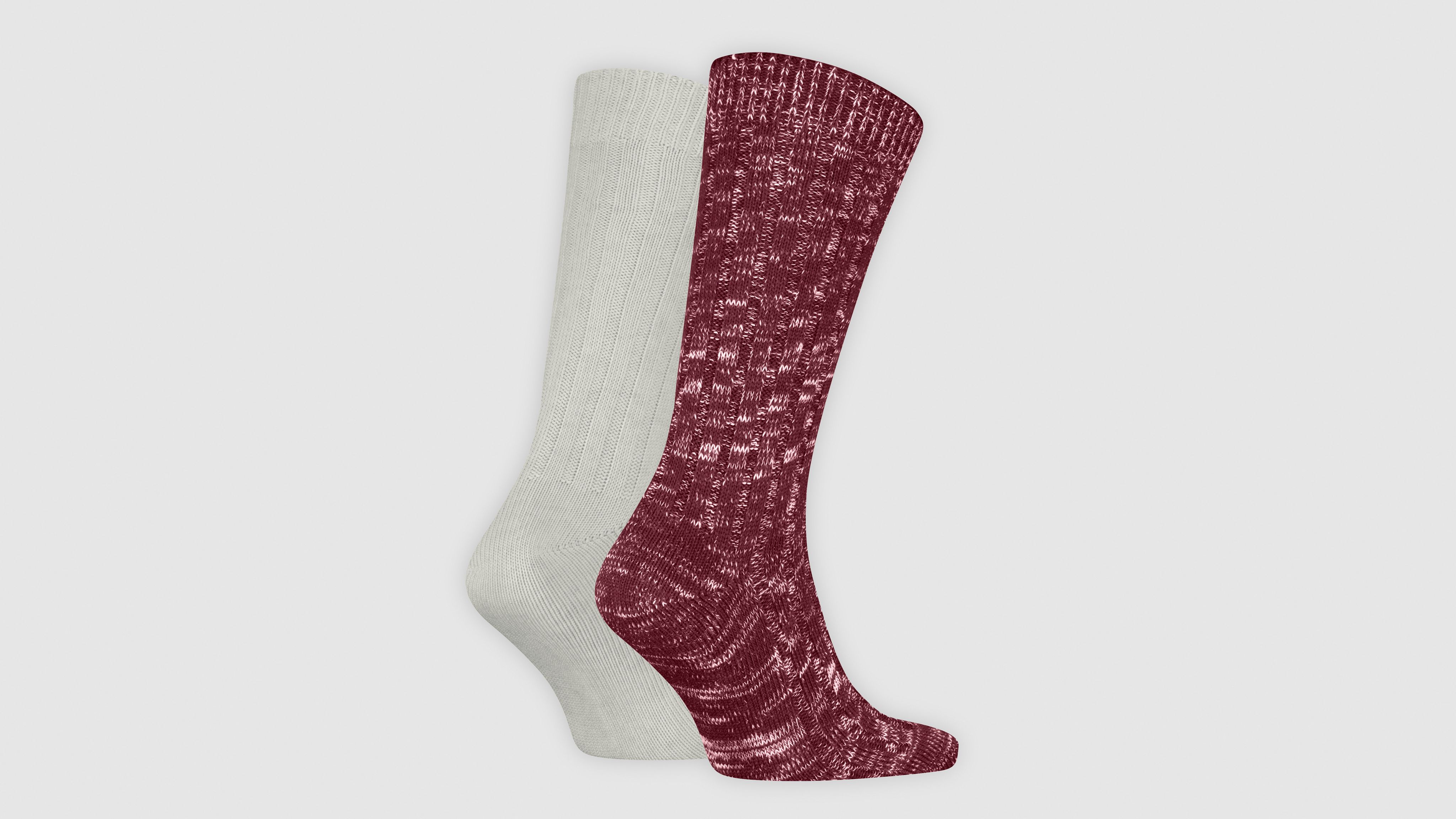Levi's® Regular Cut Slub Mouline Socks - 2 pack 2