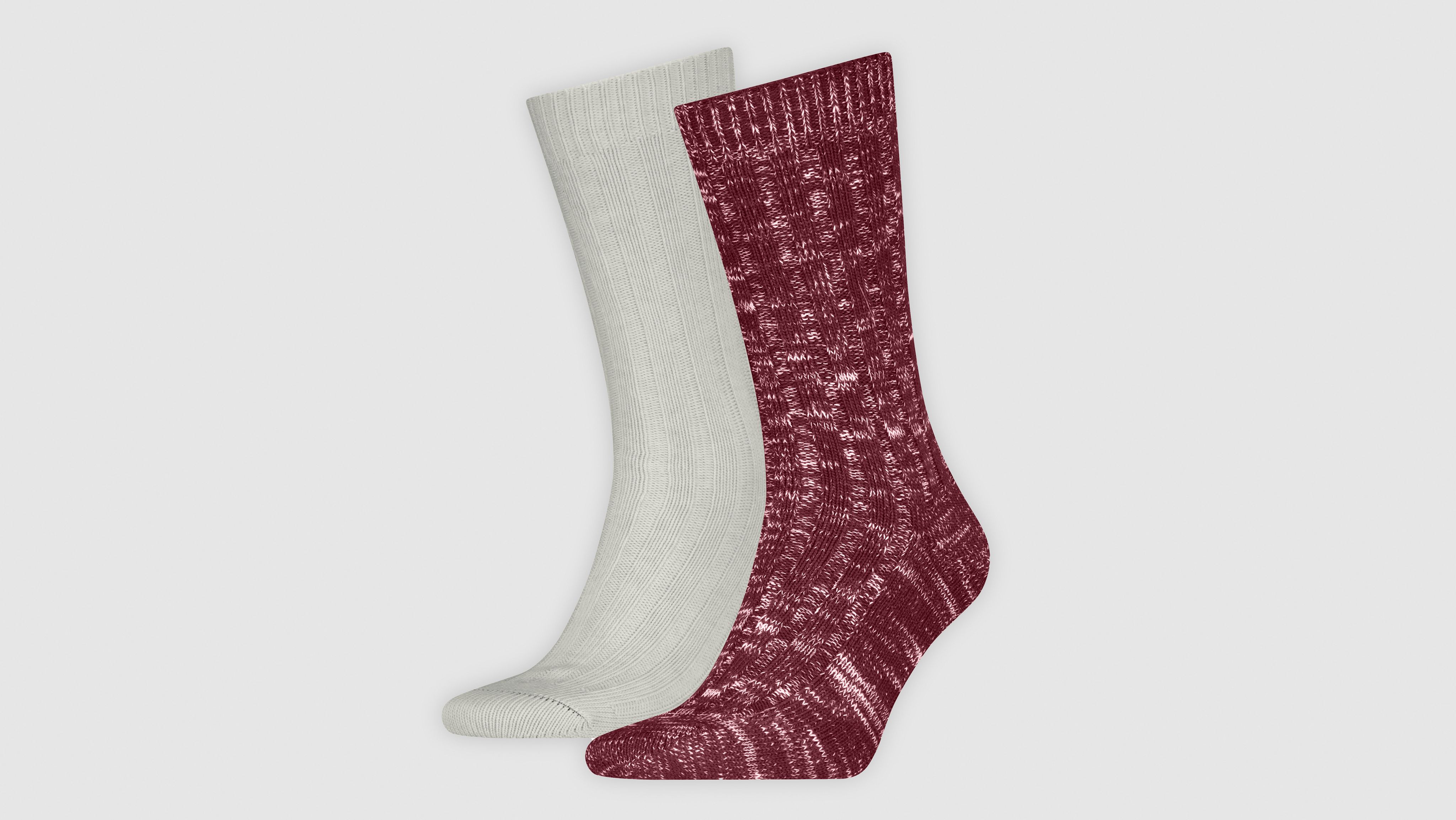 Levi's® Regular Cut Slub Mouline Socks - 2 pack 1