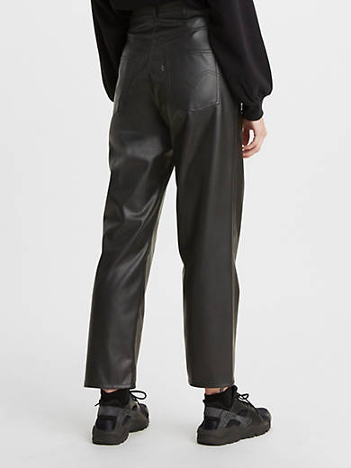 Faux Leather Ribcage Straight Pants - Black | Levi's® US