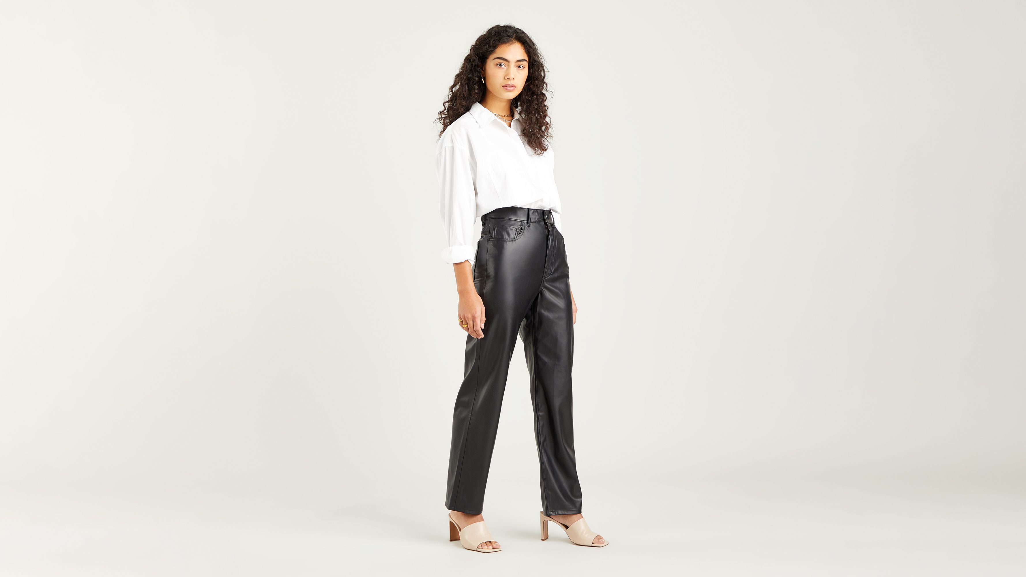 Levi's Ribcage Leather Pants Italy, SAVE 37% 