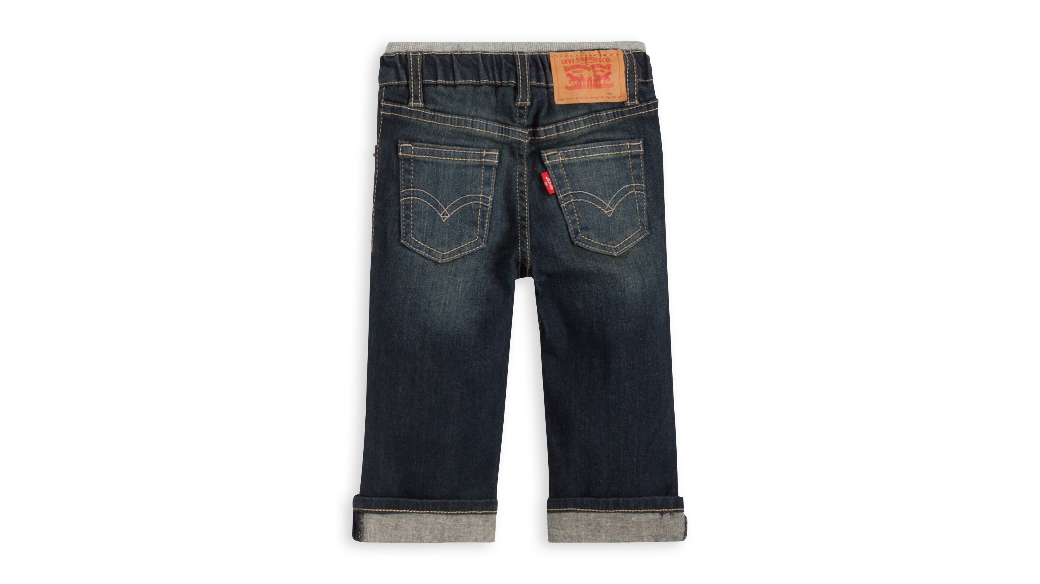 Pull On Baby Boys Pants 12m-24m - Medium Wash