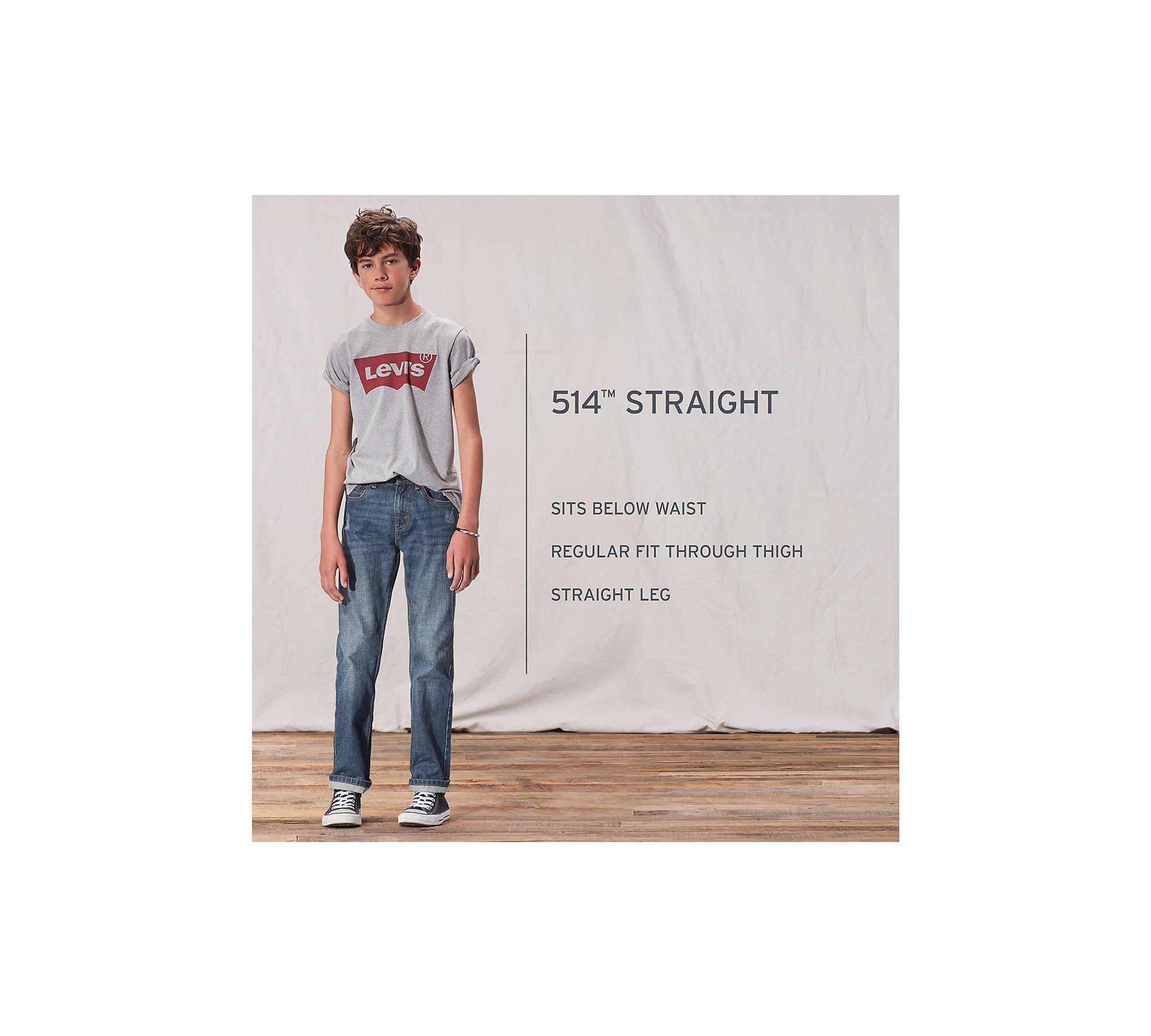 514™ Straight Fit Big Boys Jeans 8-20 - Dark Wash