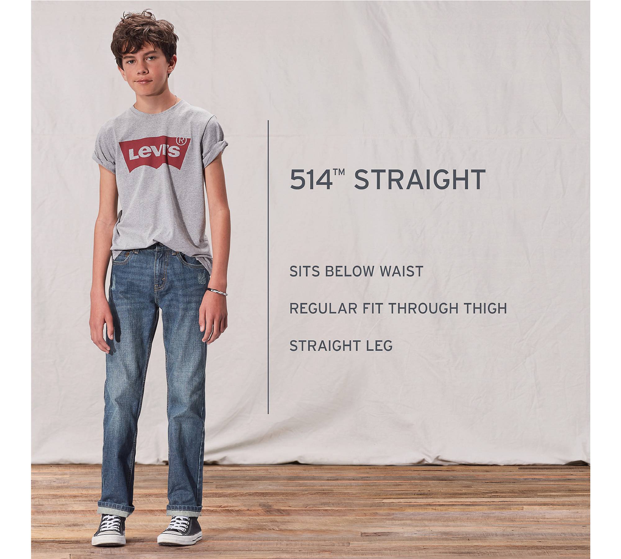 514™ Straight Fit Boys Jeans 8-20 - Dark Wash | Levi's® US