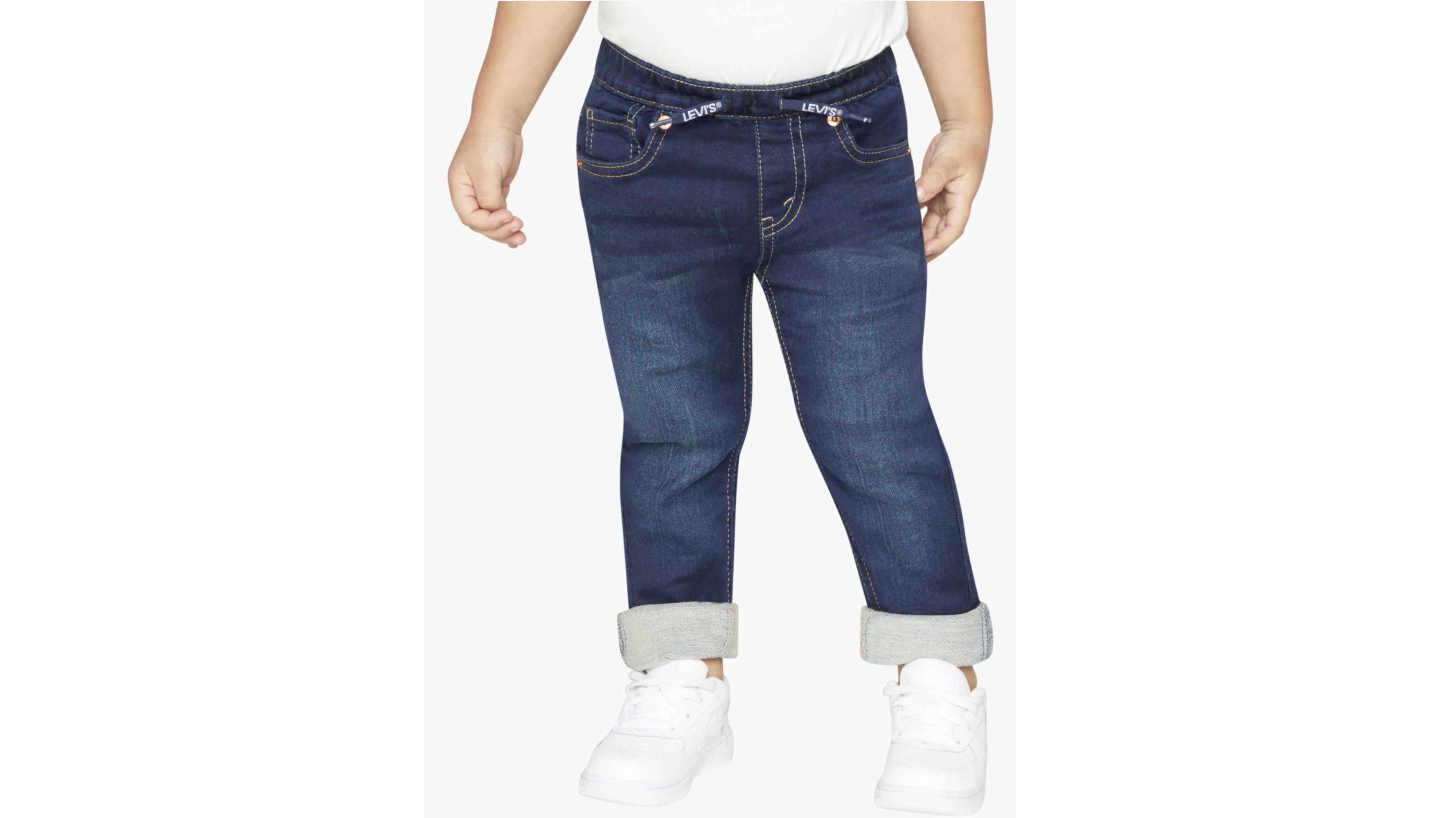 Pull On Skinny Fit Pants Toddler Boys 2t-4t - Dark Wash