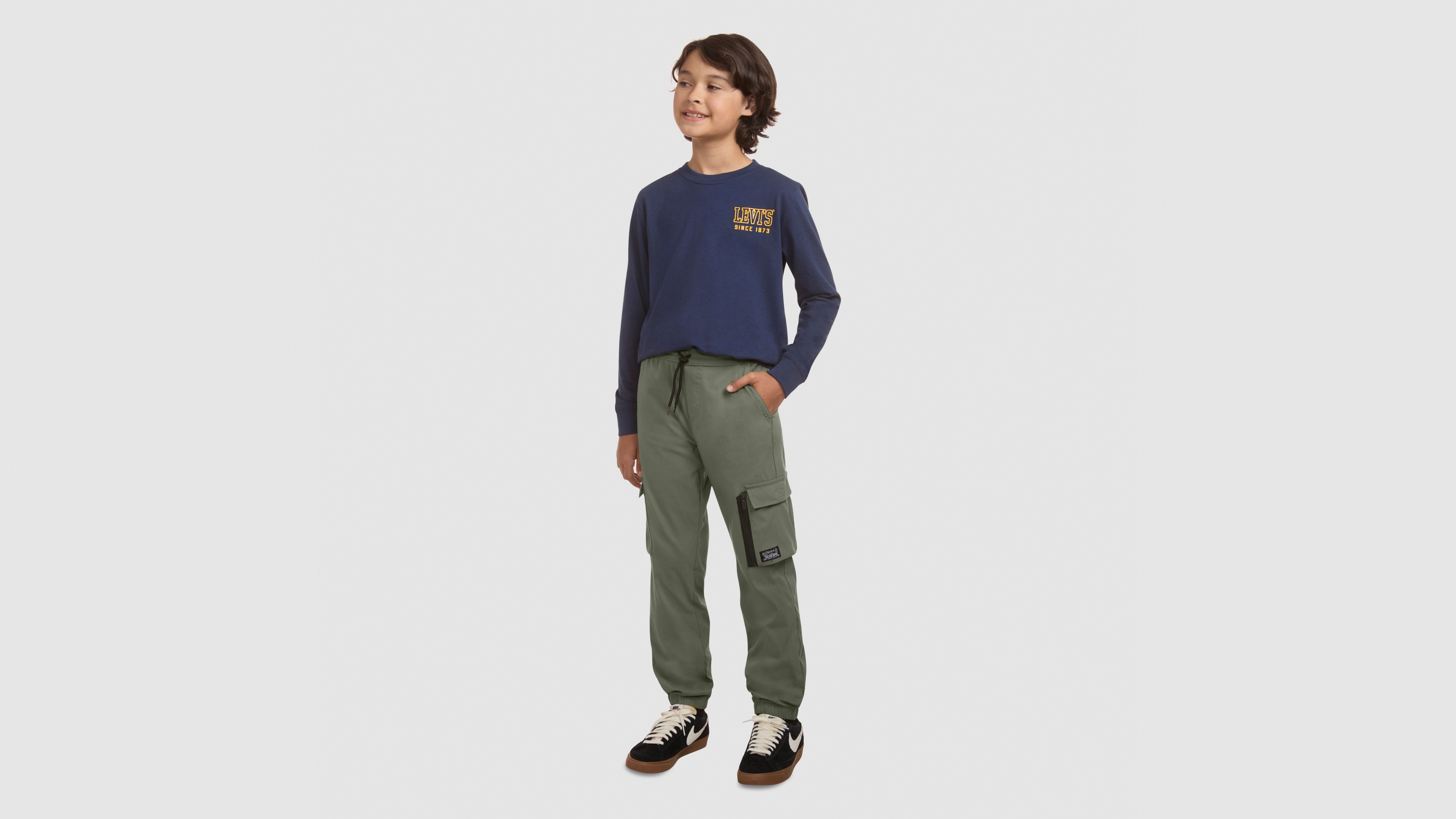 Levi's Everyday Cargo Pull On Joggers Big Boys S-xl Pants Xl In Green