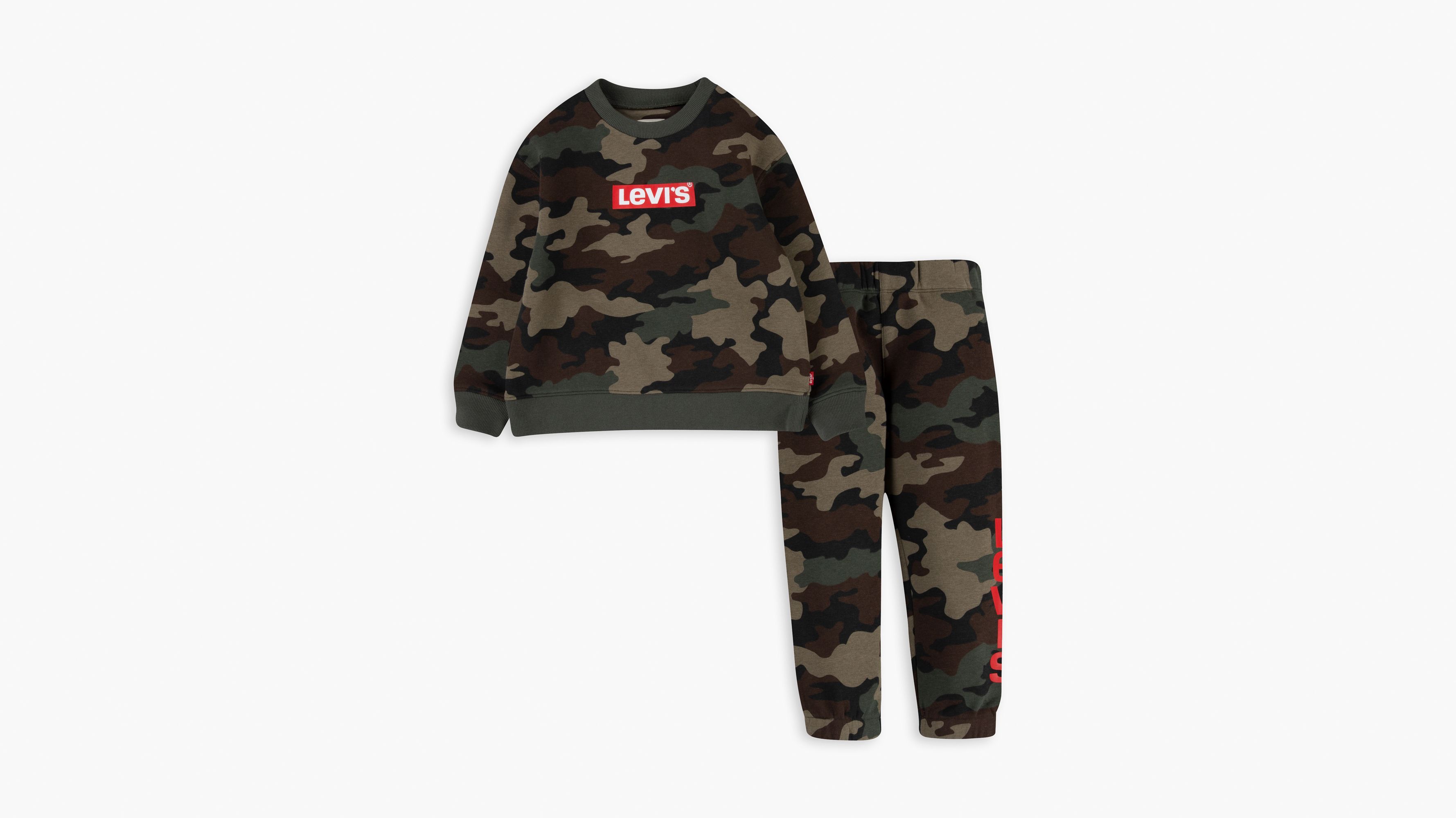 Toddler Boys Camo Crew Shirt and Joggers Set 2T-4T 1