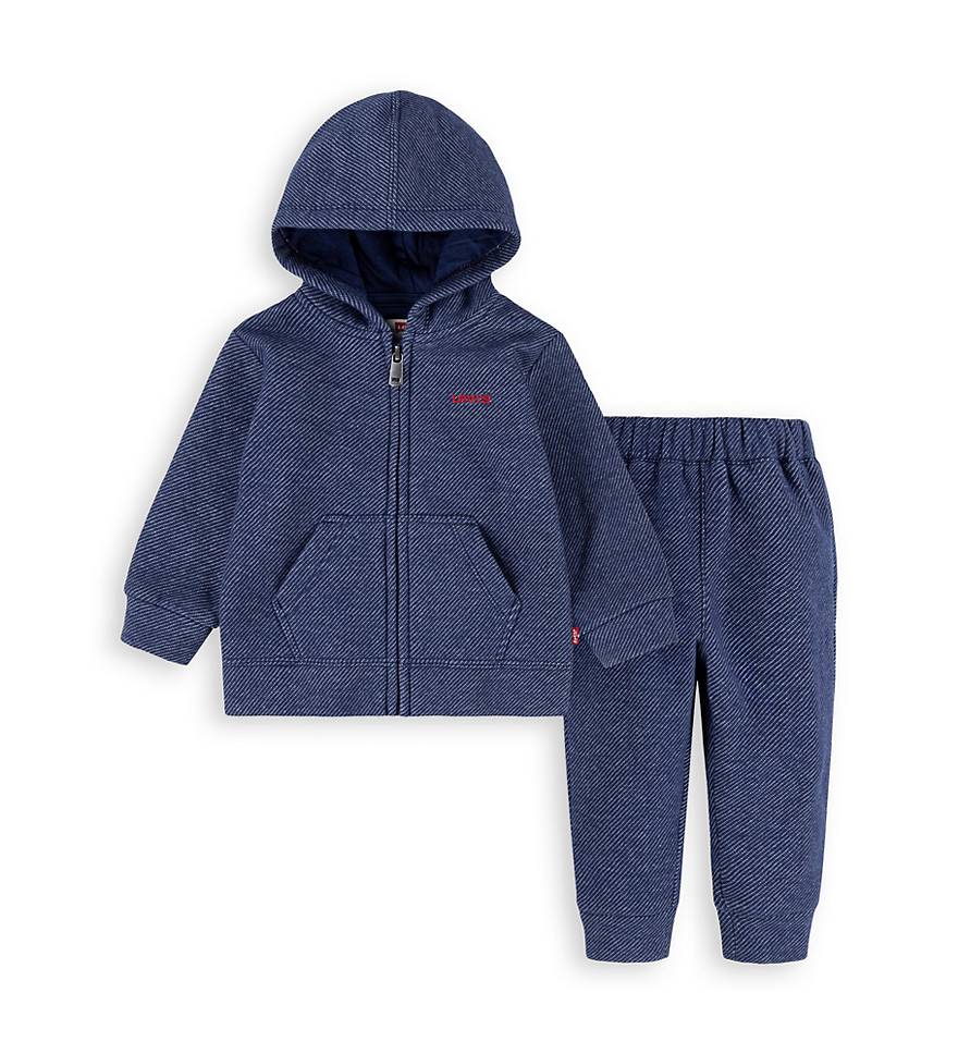 Baby Boys Zip Hoodie And Joggers Set 12-24m - Blue | Levi's® US