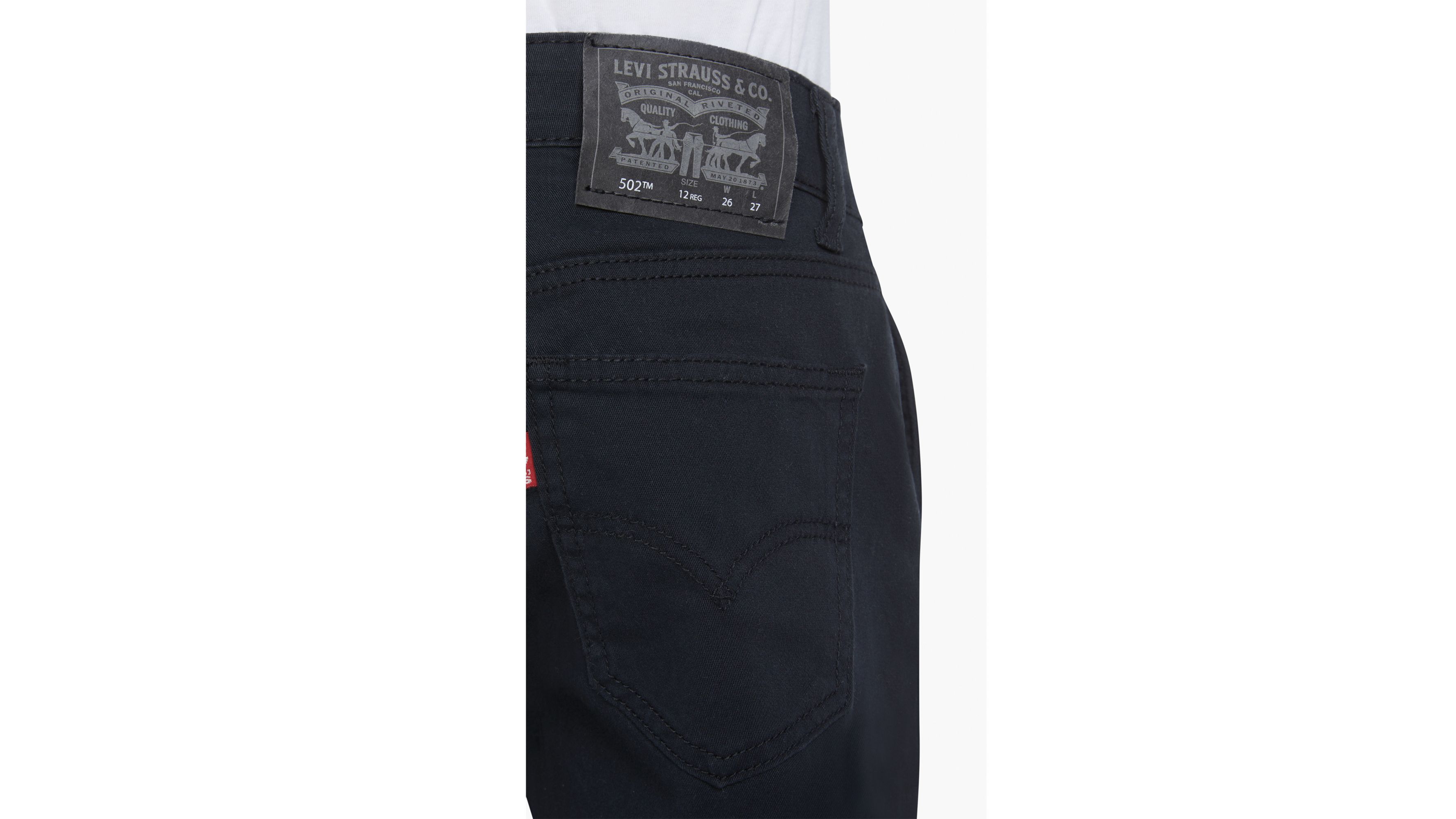 502™ Taper Fit Big Boys Chino Pants 820 Black Levi's® US