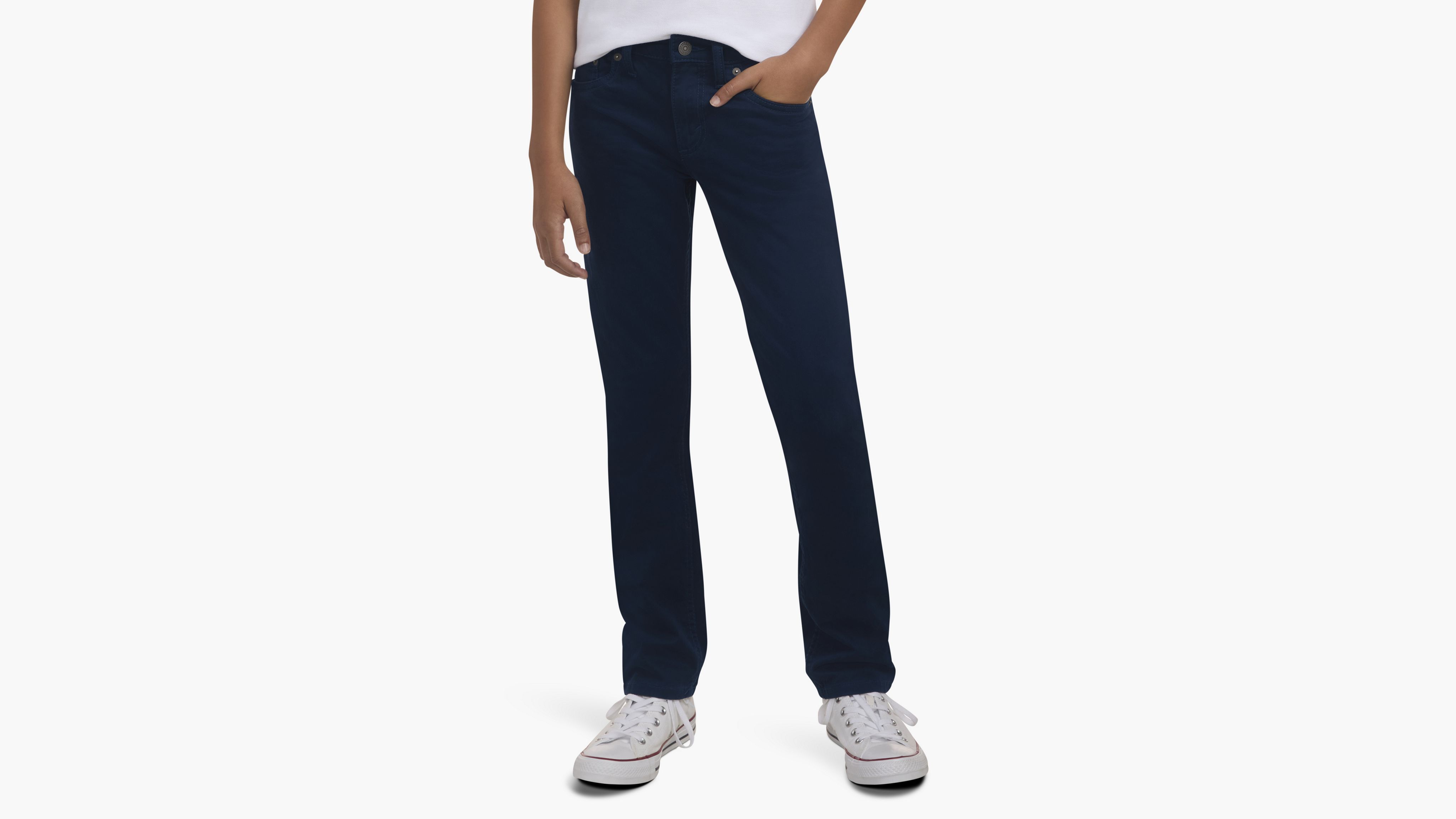 511™ Slim Fit Brushed Sueded Pants Big Boys 8-20 - Blue | Levi's® US