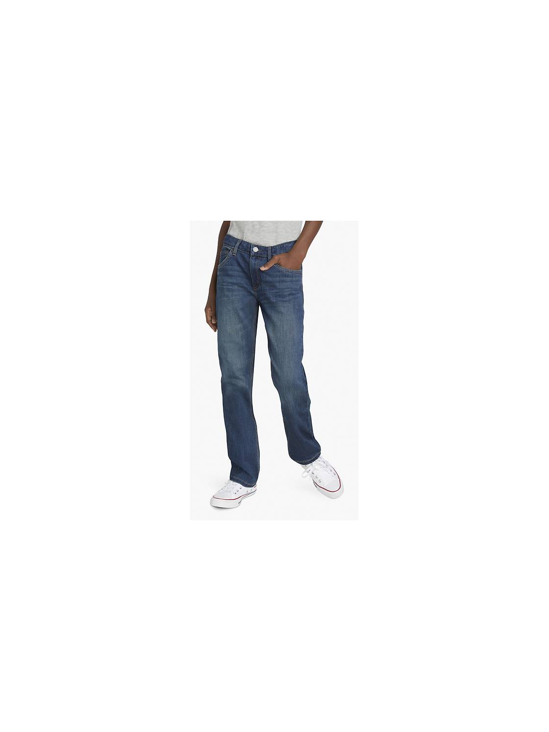 Little Levi's 565 Brown Denim Jeans Youth Boys Size 7 Orange Tab 21x19 USA  Made
