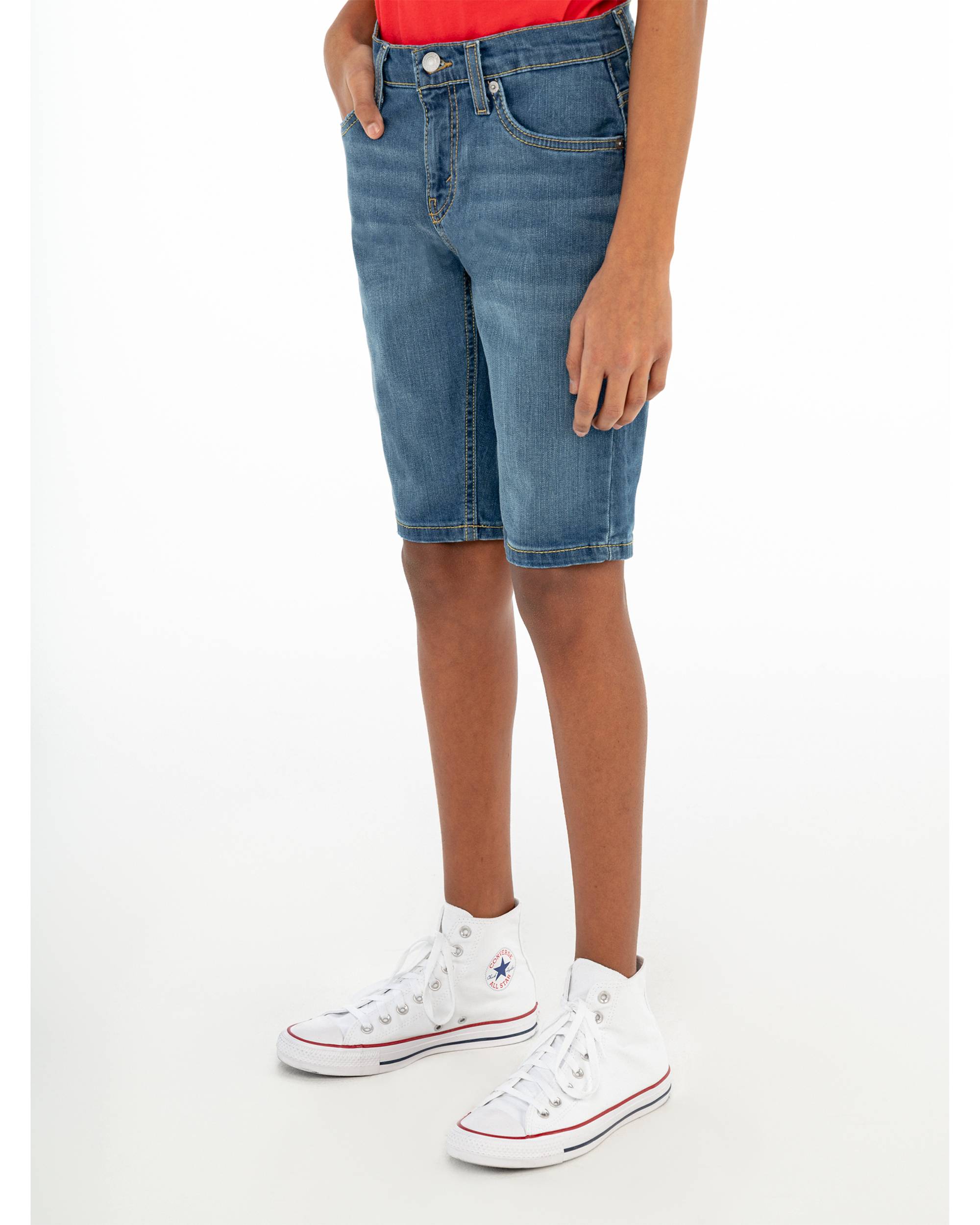 Straight Fit Shorts Big Boys 8-20 - Medium Wash | Levi's® US Straight Fit Shorts Big Boys 8-20 - Medium Wash | Levi's® US