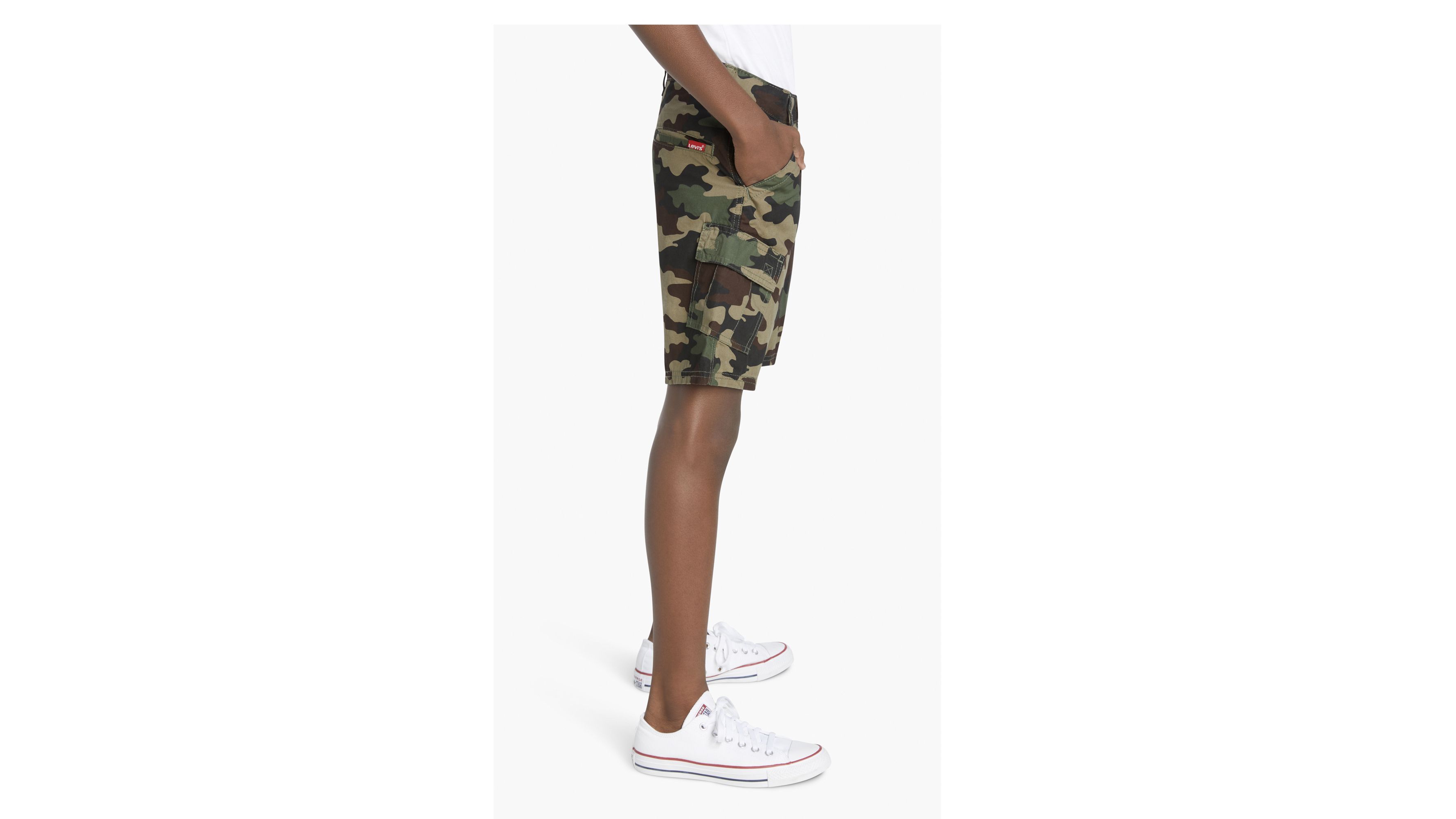 Relaxed Fit Xx Cargo Shorts Big Boys 8-20 - Green | Levi's® US