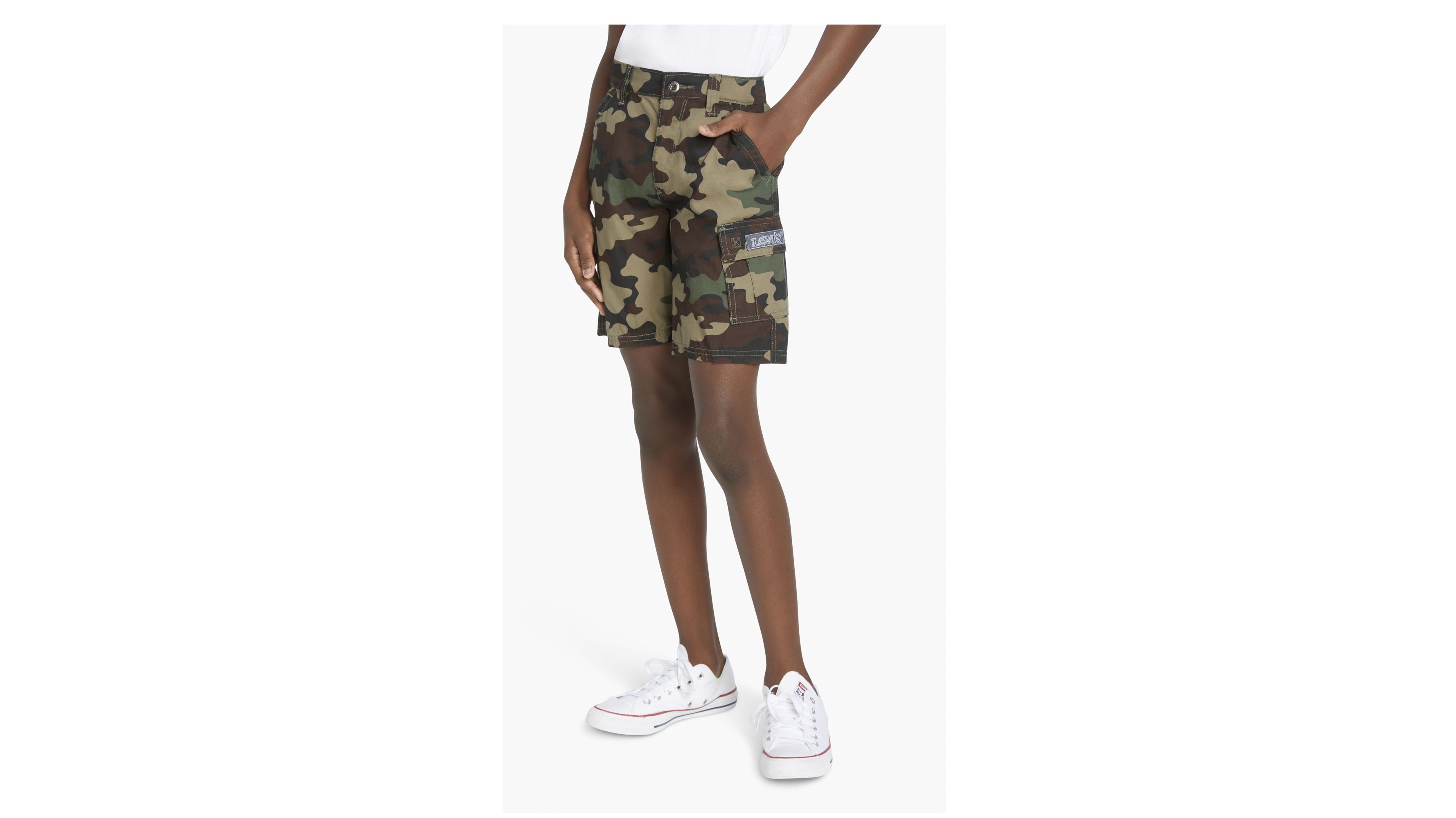 Relaxed Fit Xx Cargo Shorts Big Boys 8-20 - Green | Levi's® US