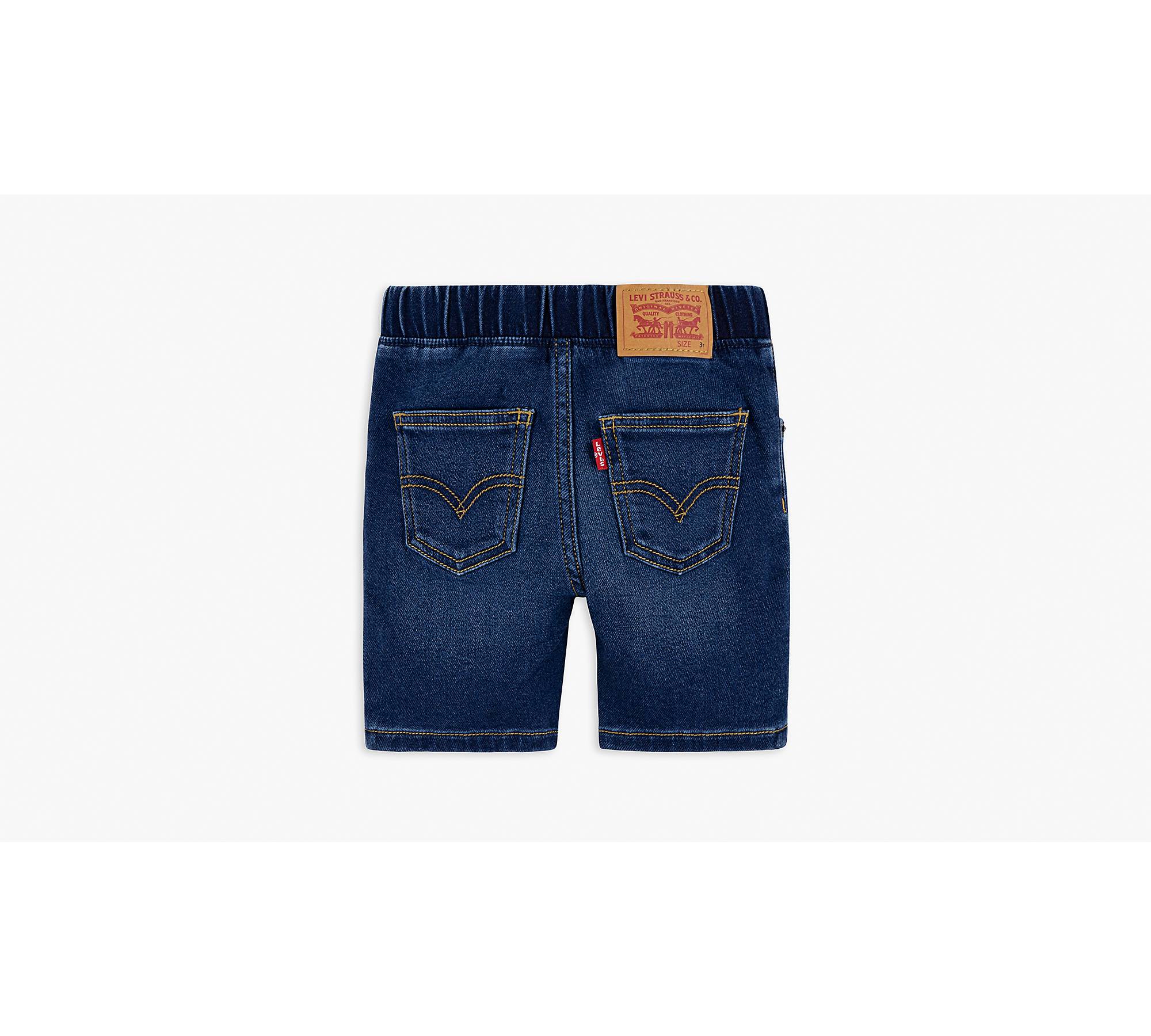 Skinny Fit Pull On Shorts Toddler Boys 2t-4t - Medium Wash