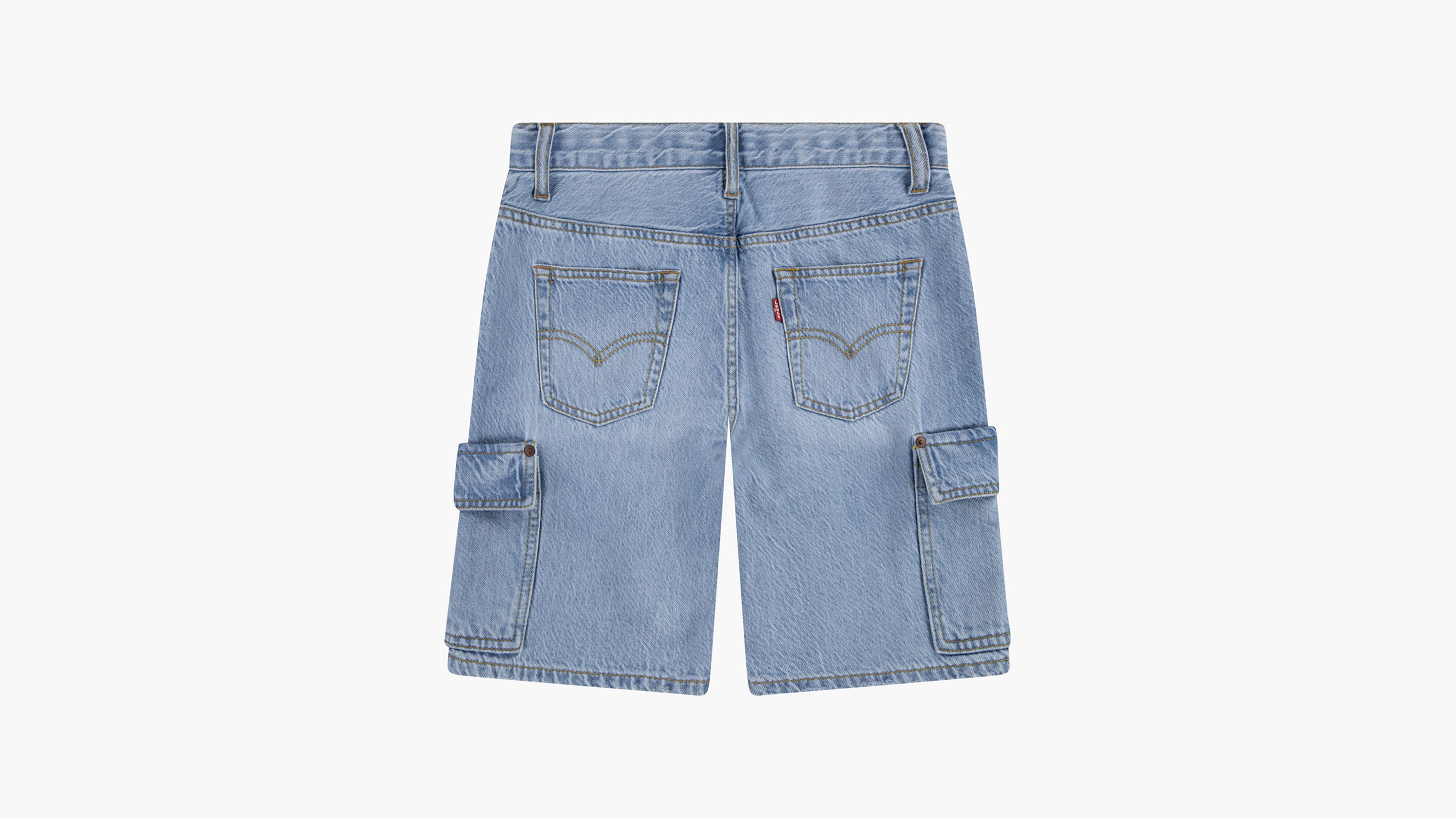 Levi's Denim Cargo Shorts Toddler Boys 2t-4t 4t In From Scratch No Destruction