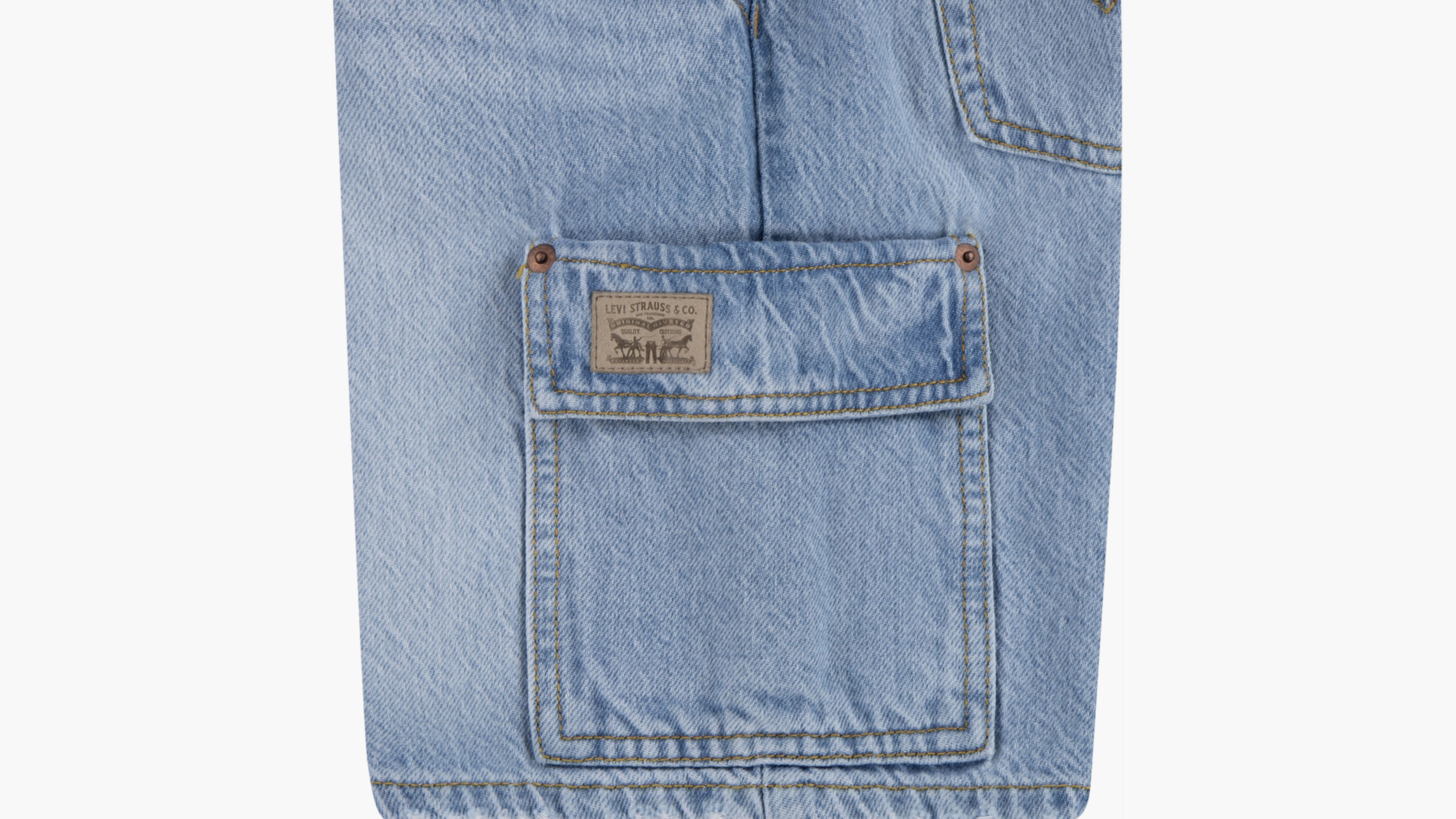 Levi's Denim Cargo Shorts Toddler Boys 2t-4t 4t In From Scratch No Destruction