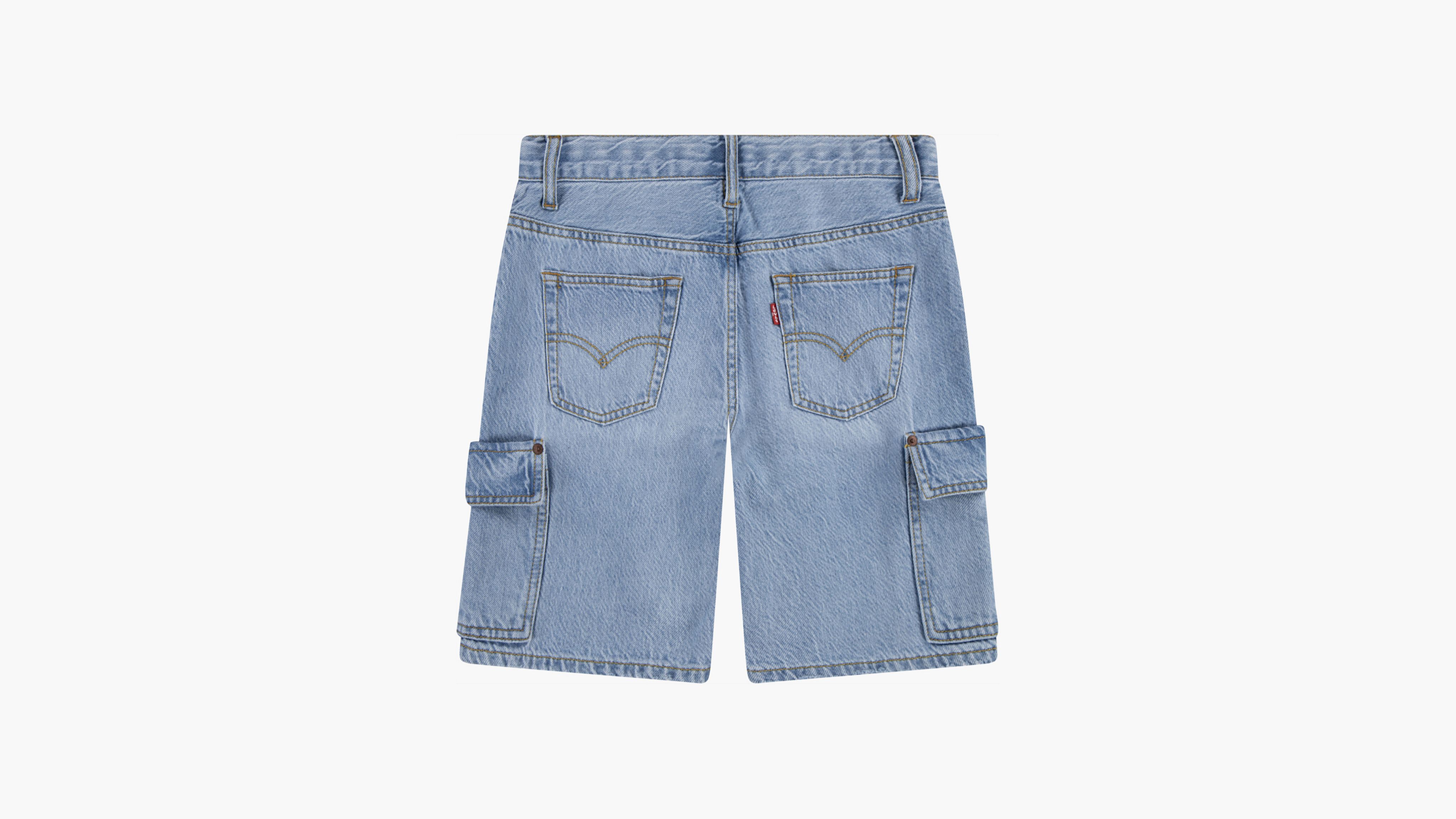 Levi's Denim Cargo Shorts Toddler Boys 2t-4t 4t In From Scratch No Destruction