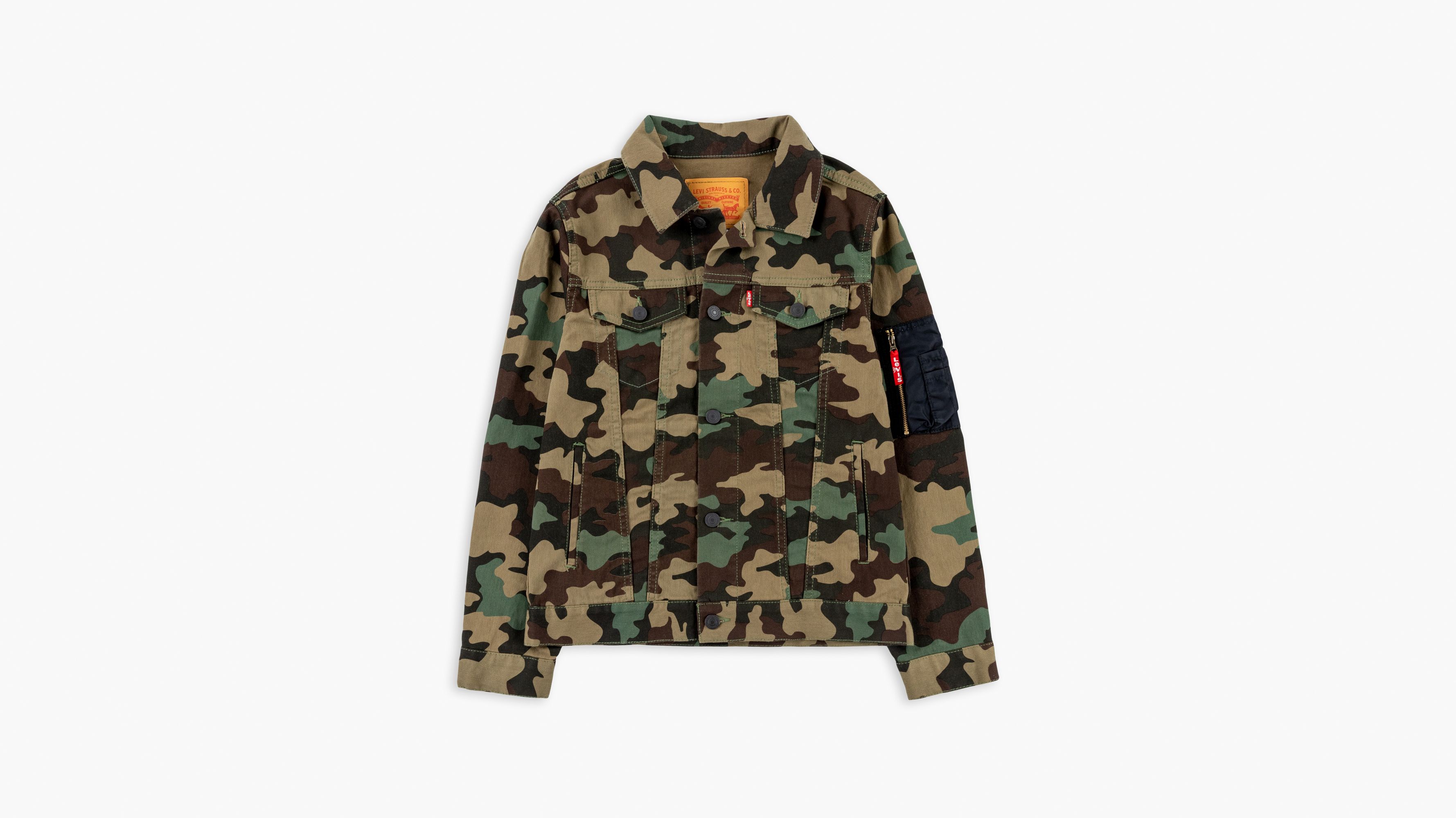 levi's camo jean jacket