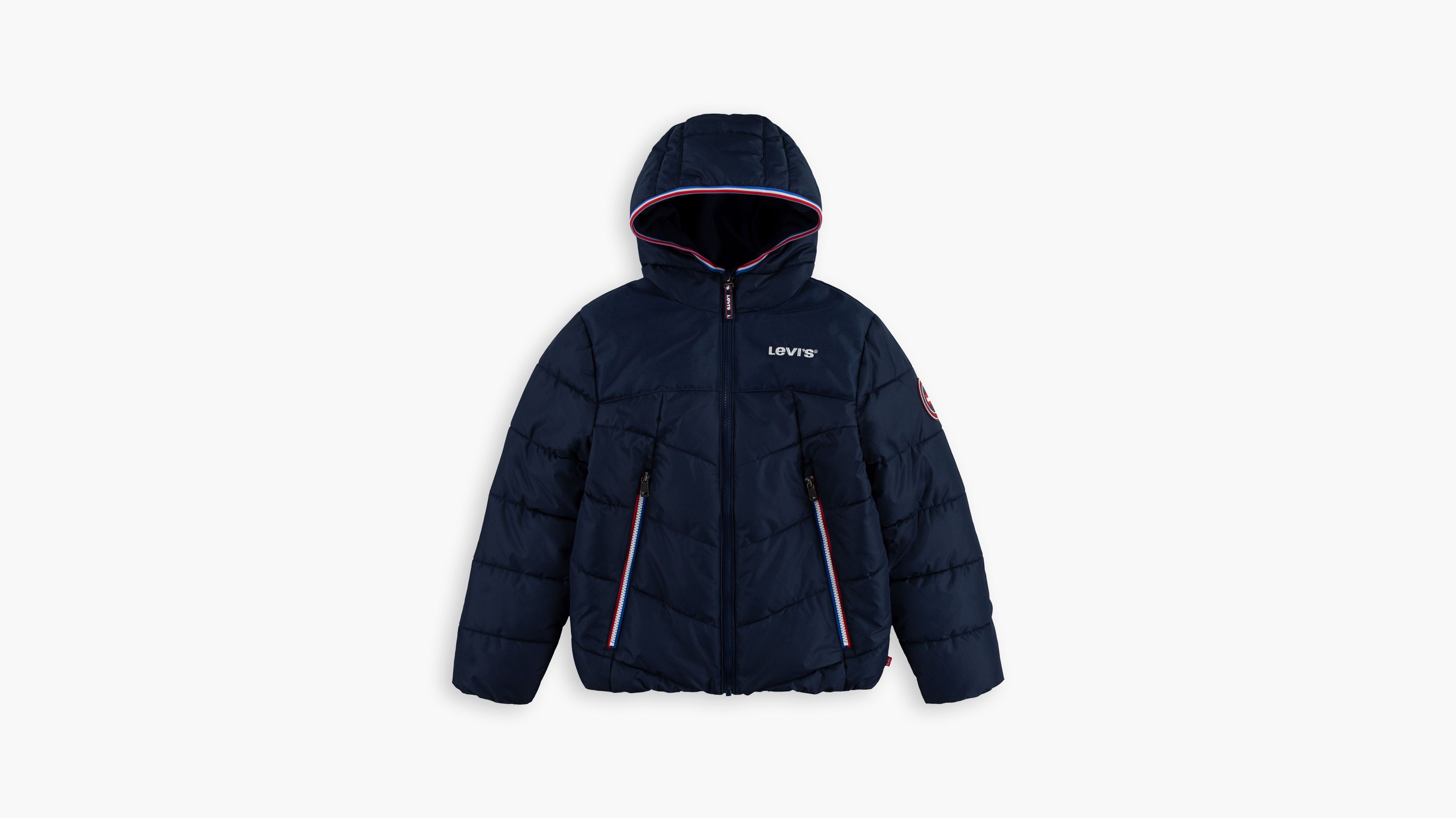 Big Boys Sxl Mixed Media Puffer Jacket Blue Levi's® US