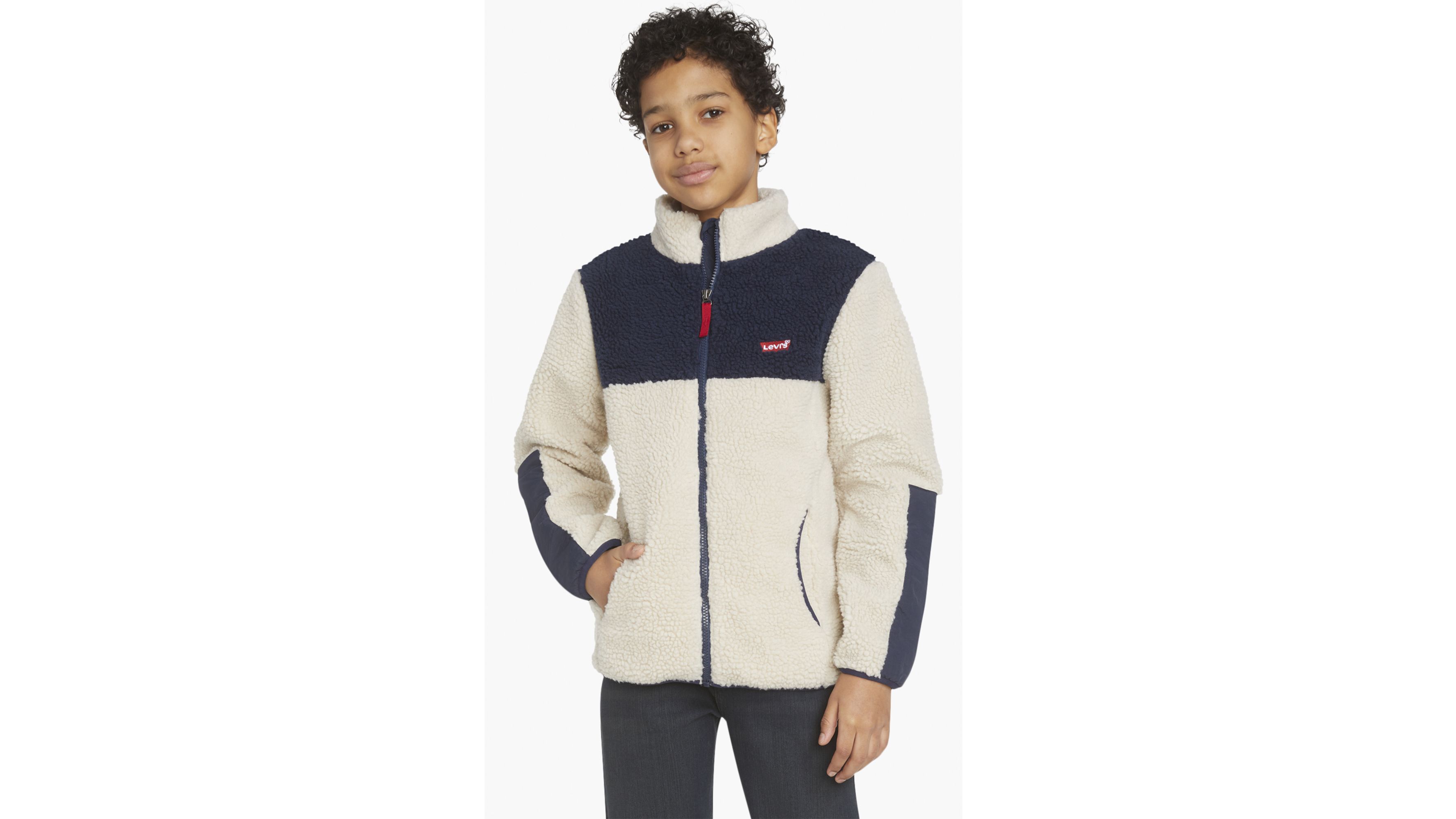 Colorblock Sherpa Jacket Big Boys 8-20 - Multi-color