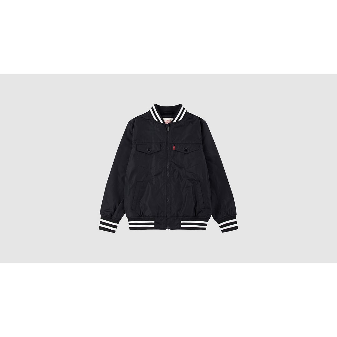 Levi's Mesh Lined Bomber Jacket Big Boys S-xl Xl In Black