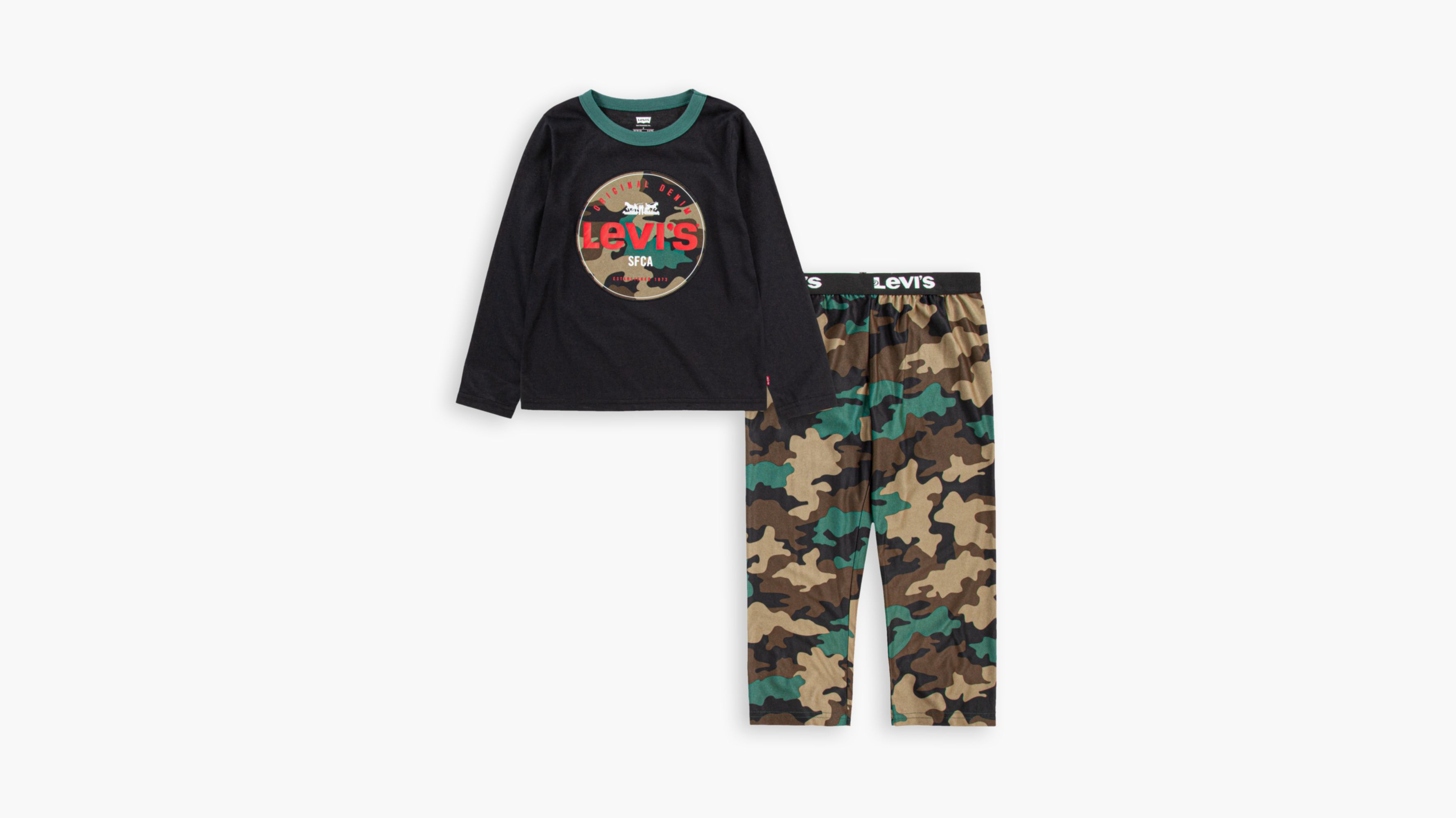 Big Boys Pajama Set 4-12 - Green | Levi's® US