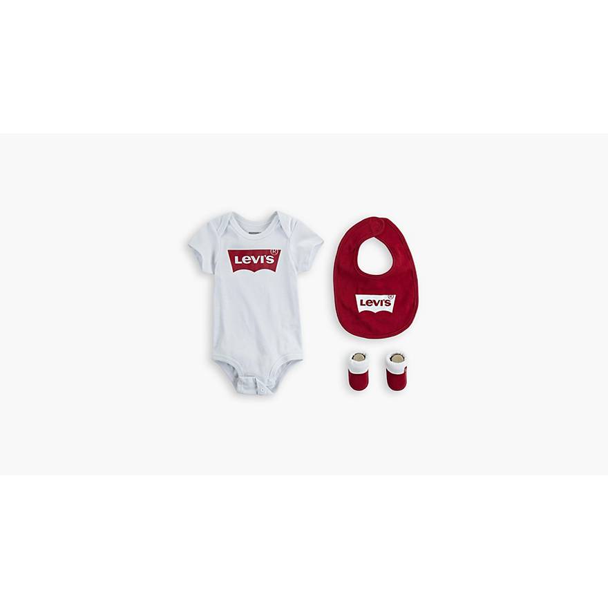 Baby Logo Bodysuit, Bib and Booties Set 6-12M 1
