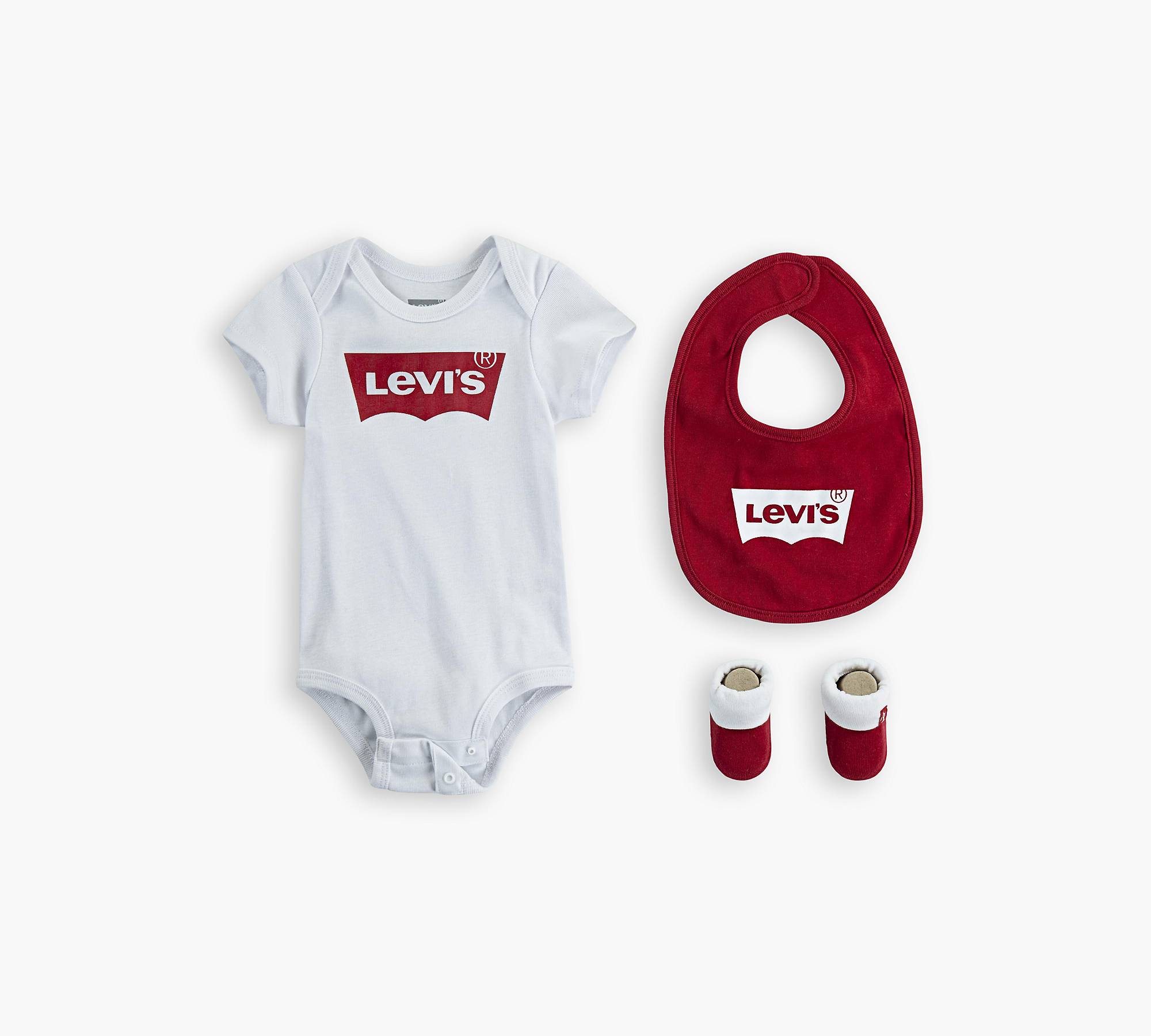 frekvens pensum tvilling Baby Logo Bodysuit, Bib And Booties Set 6-12m - White | Levi's® US