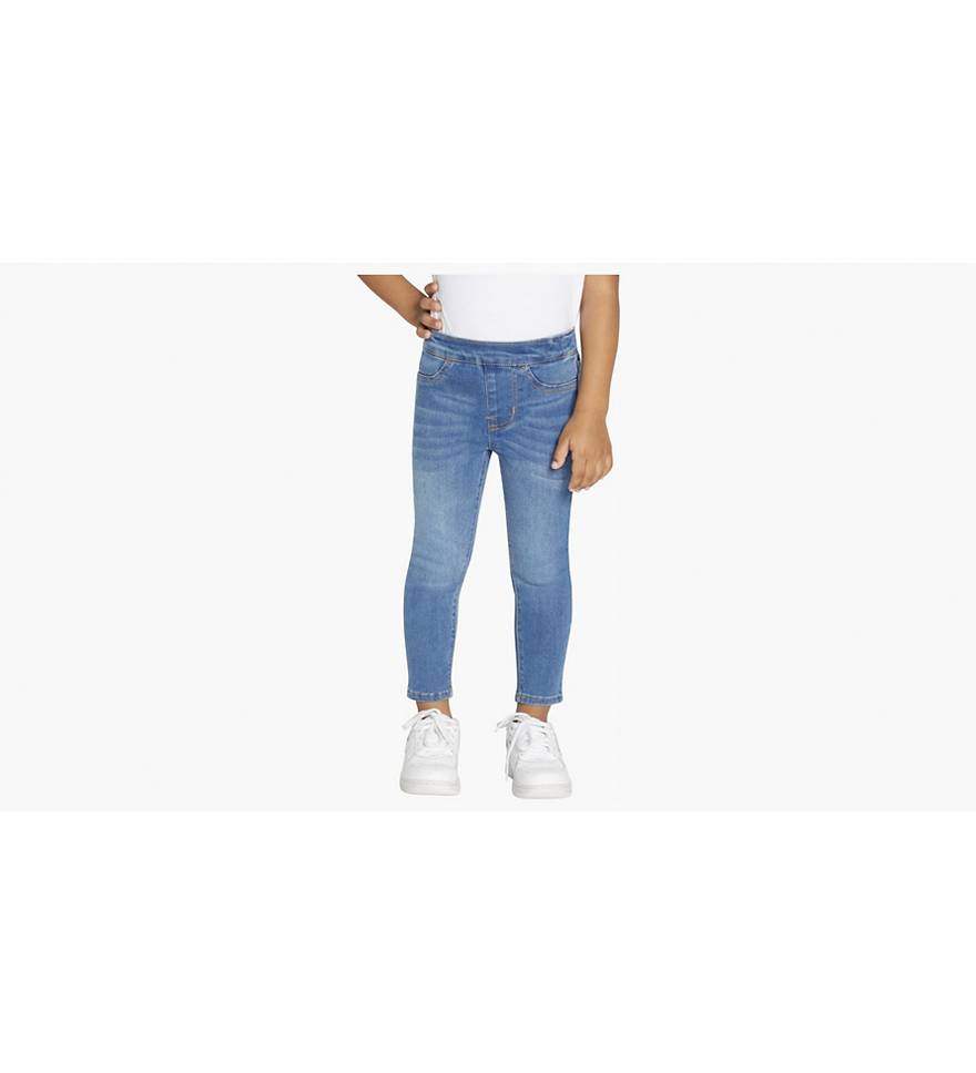 FAGOTTINO Baby Girl's Denim Stretch jeggings with fading