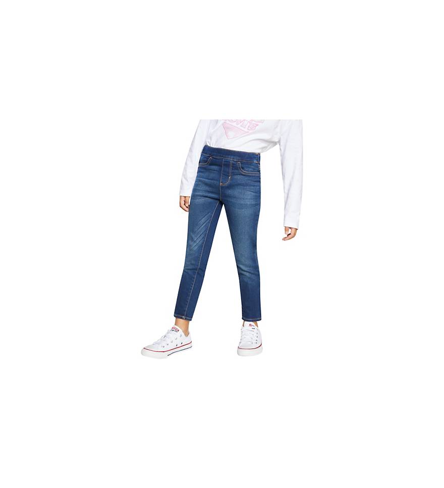 Monfince Girls' Jeggings - Pull On Super Stretch Denim Skinny Jeans for  Girls Black 140cm/4.6ft