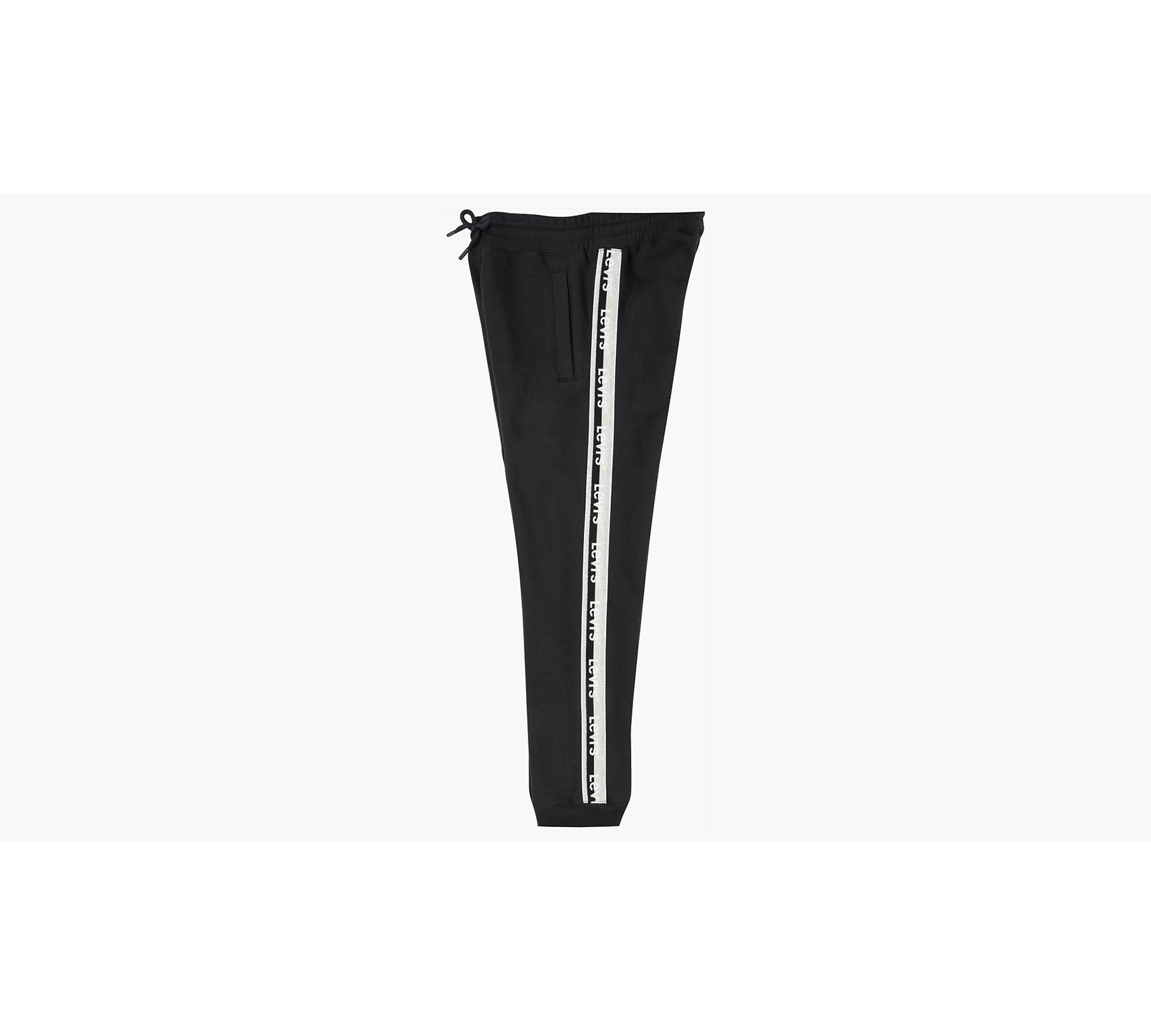 Hollister Logo Side Tape Track Pants In Black for Men
