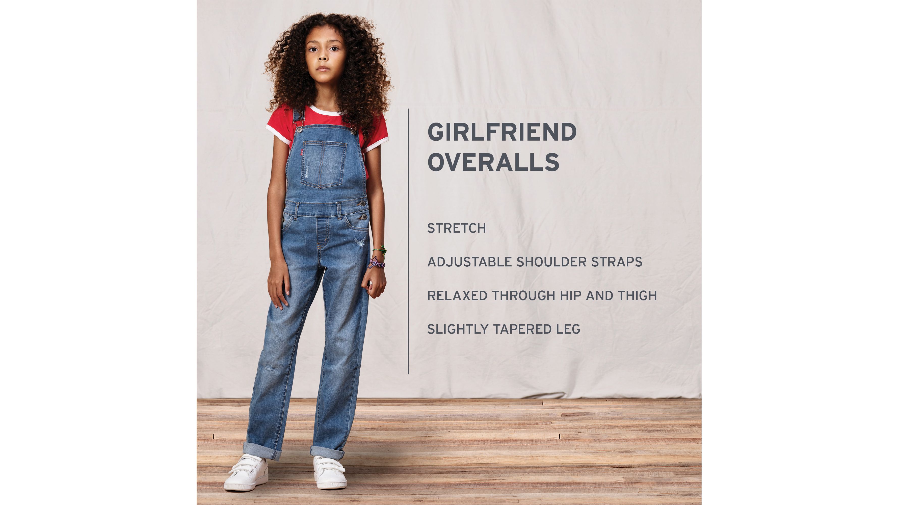 Toddler Girls 2t-4t Girlfriend Overalls - Medium Wash | Levi's® US